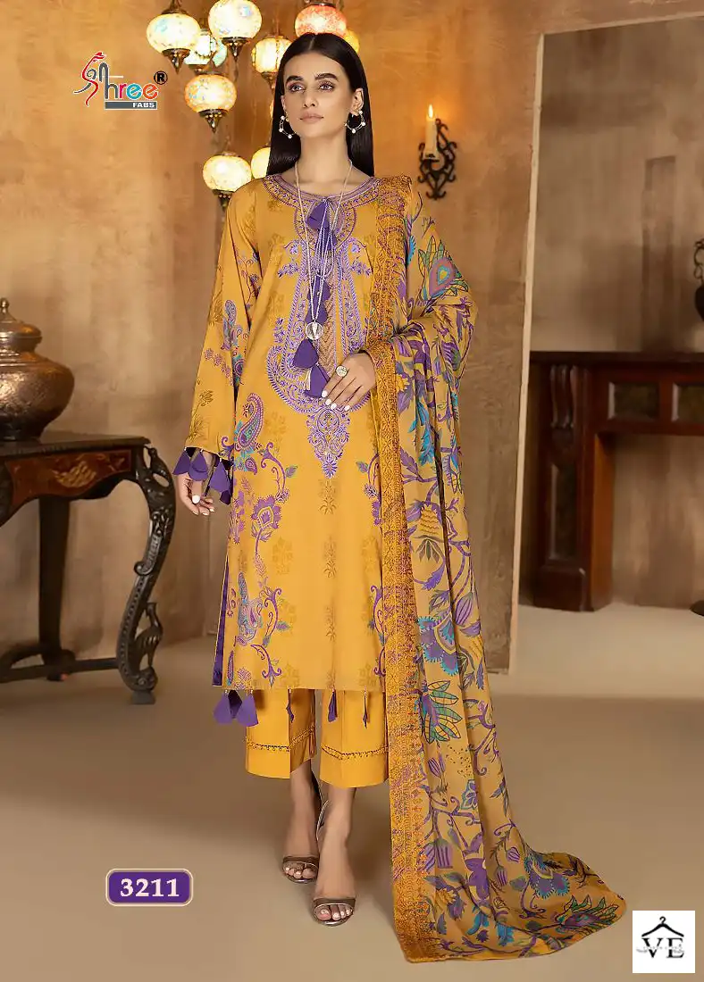 Shree Fab Ayesha Zara Premium Collection Vol 8 Pure Cotton Wholesale Pakistani Suits Catalog — Wholesale Salwar Suits, MPA wholesale from Surat — view 4