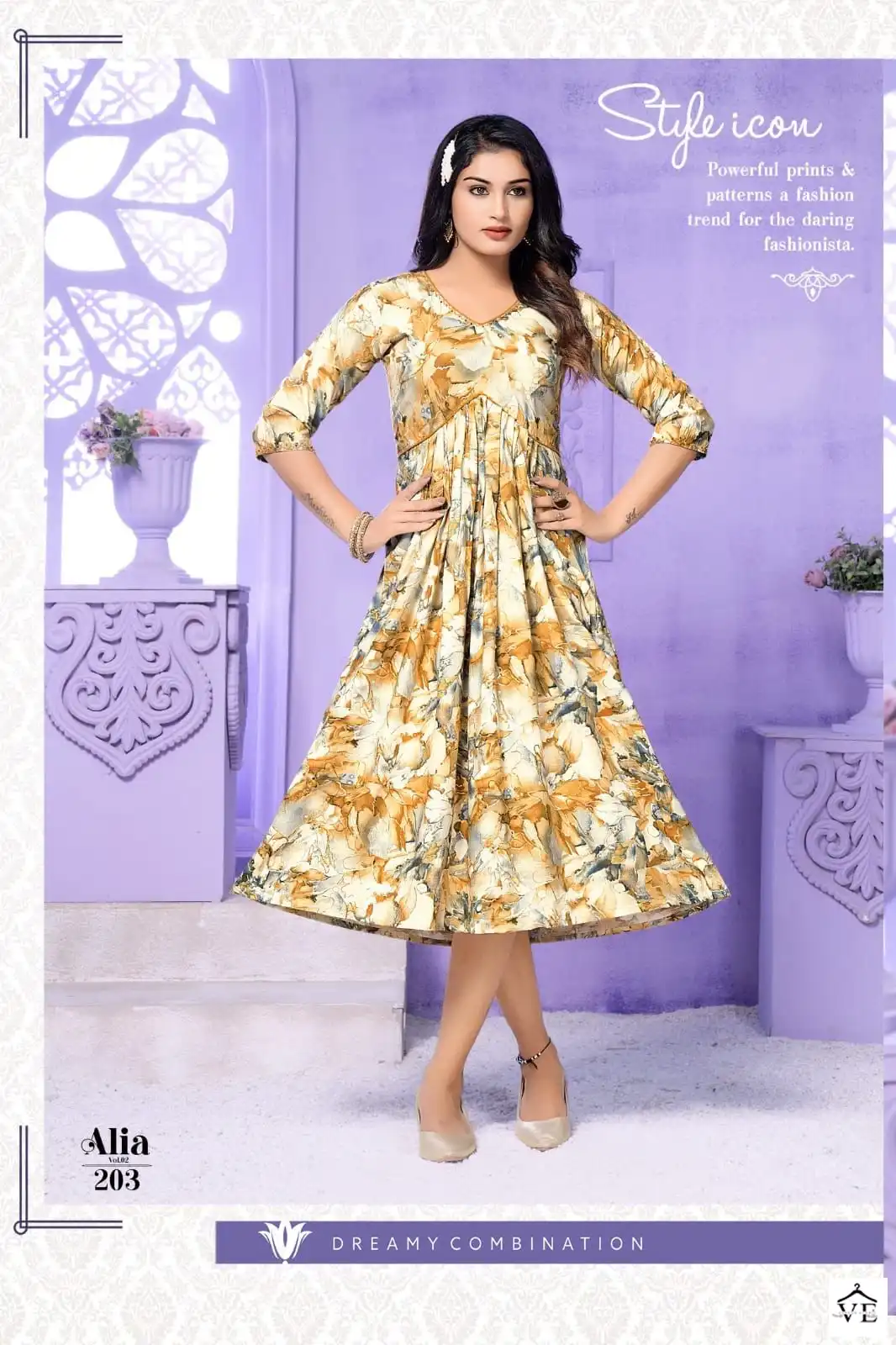 Hirwa Alia Vol 2 Heavy Rayon Wholesale Long Kurtis Catalog — Wholesale Kurtis, MPA wholesale from Surat - Gallery Image 6