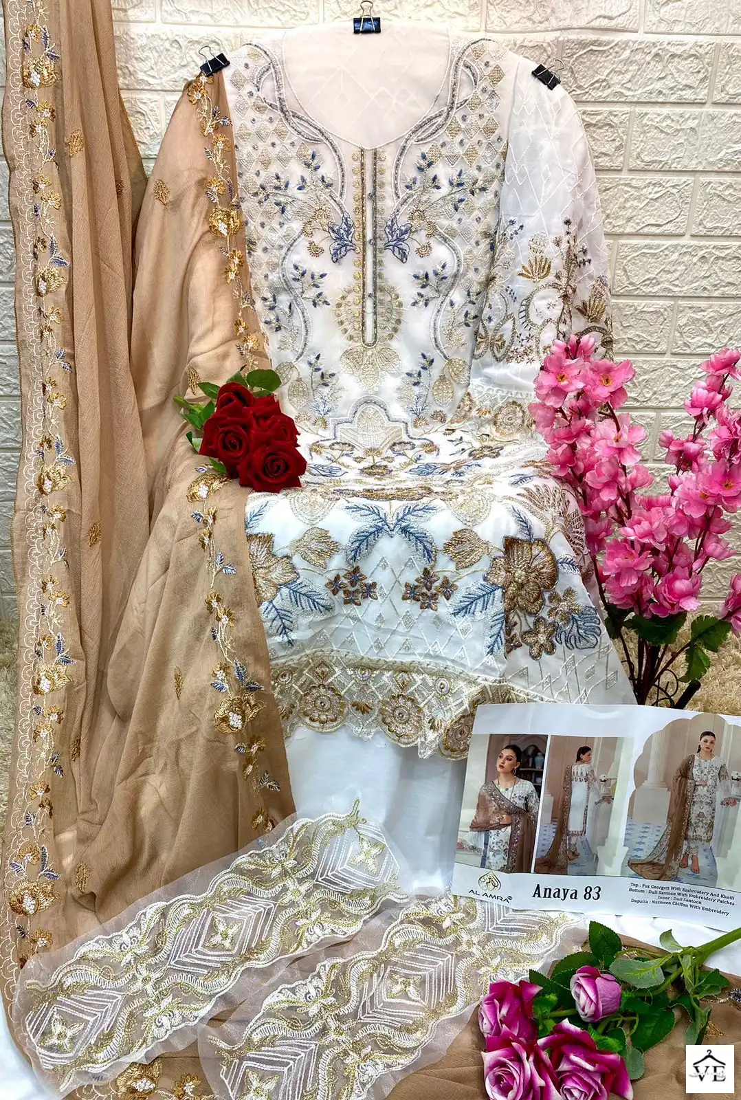 Al Amra Anaya ZF 83 Georgette Wholesale Pakistani Suit Catalog — Wholesale Salwar Suits, MPA wholesale from Surat - Gallery Image 6