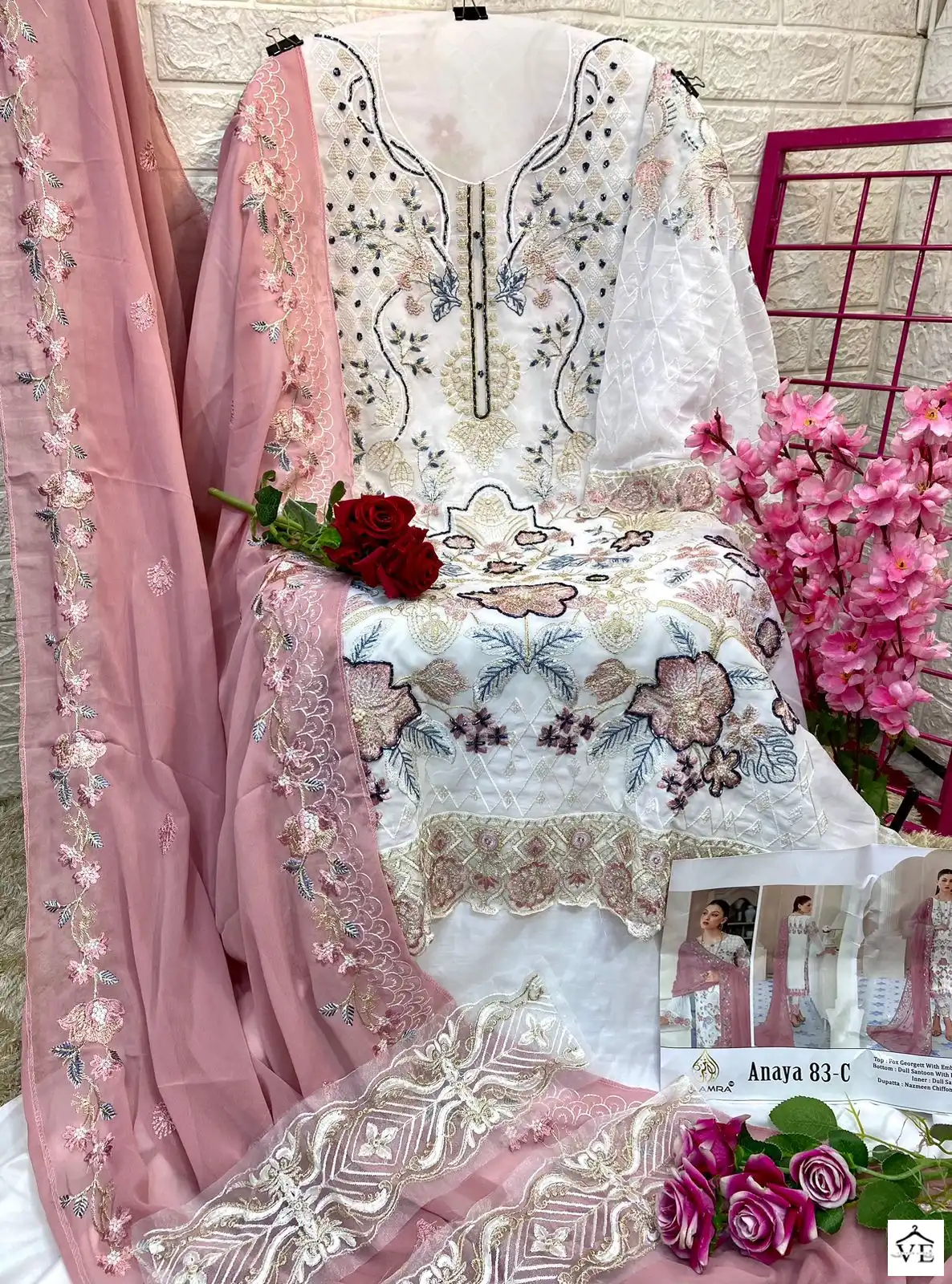 Al Amra Anaya ZF 83 Georgette Wholesale Pakistani Suit Catalog — Wholesale Salwar Suits, MPA wholesale from Surat - Gallery Image 9