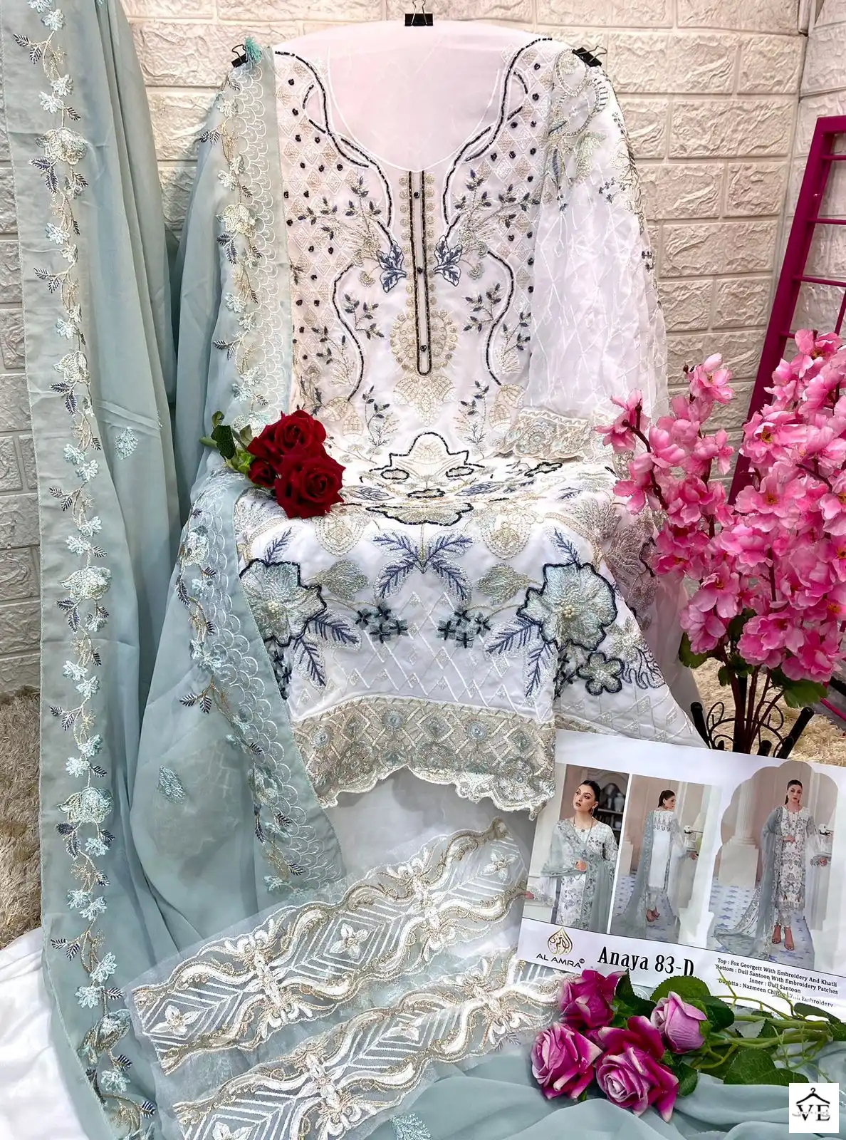 Al Amra Anaya ZF 83 Georgette Wholesale Pakistani Suit Catalog — Wholesale Salwar Suits, MPA wholesale from Surat - Gallery Image 4