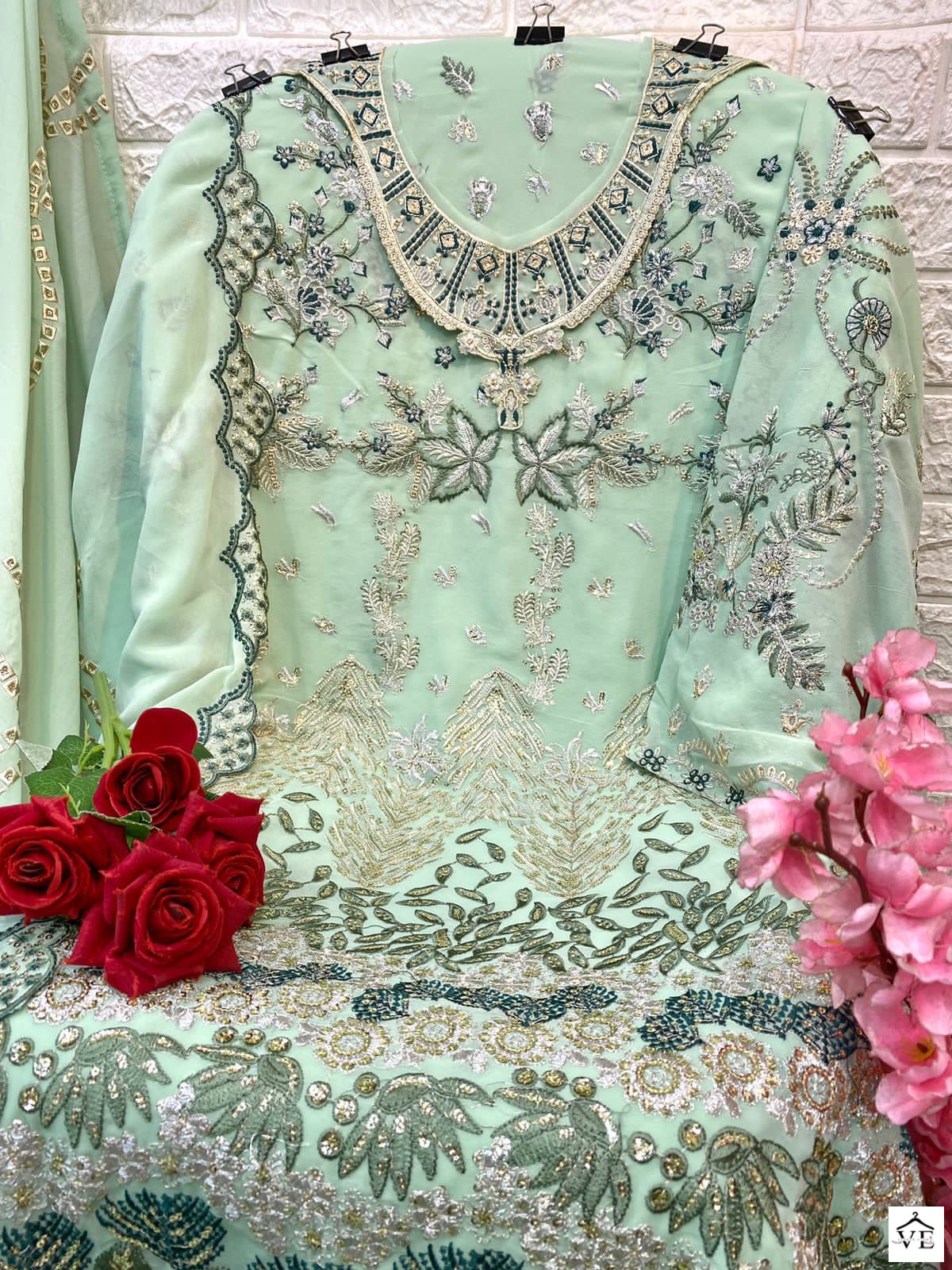 Al Amra Anaya ZF 87 Georgette Wholesale Pakistani Suit — Wholesale Salwar Suits, MPA wholesale from Surat - Gallery Image 3