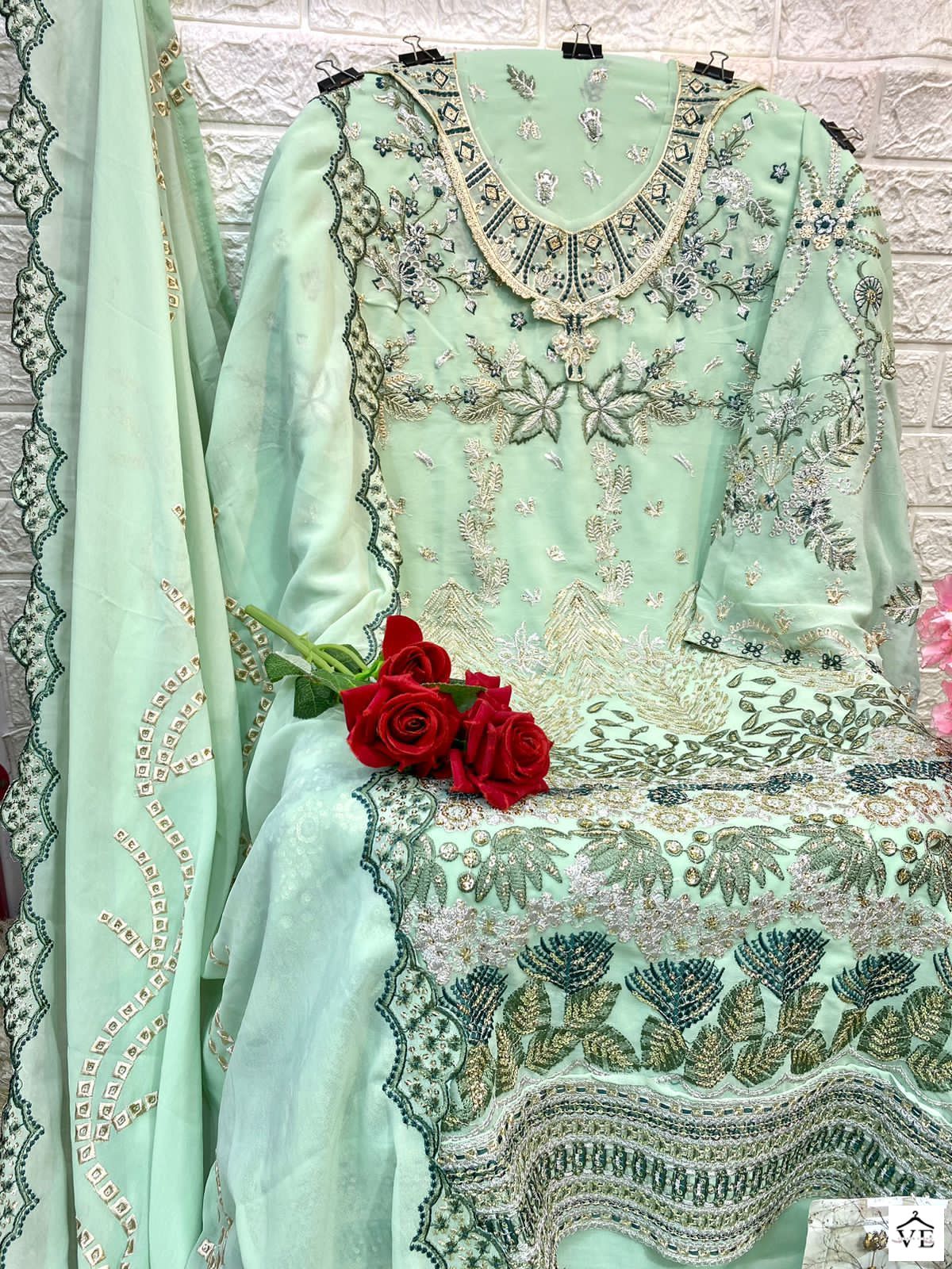 Al Amra Anaya ZF 87 Georgette Wholesale Pakistani Suit — Wholesale Salwar Suits, MPA wholesale from Surat - Gallery Image 5
