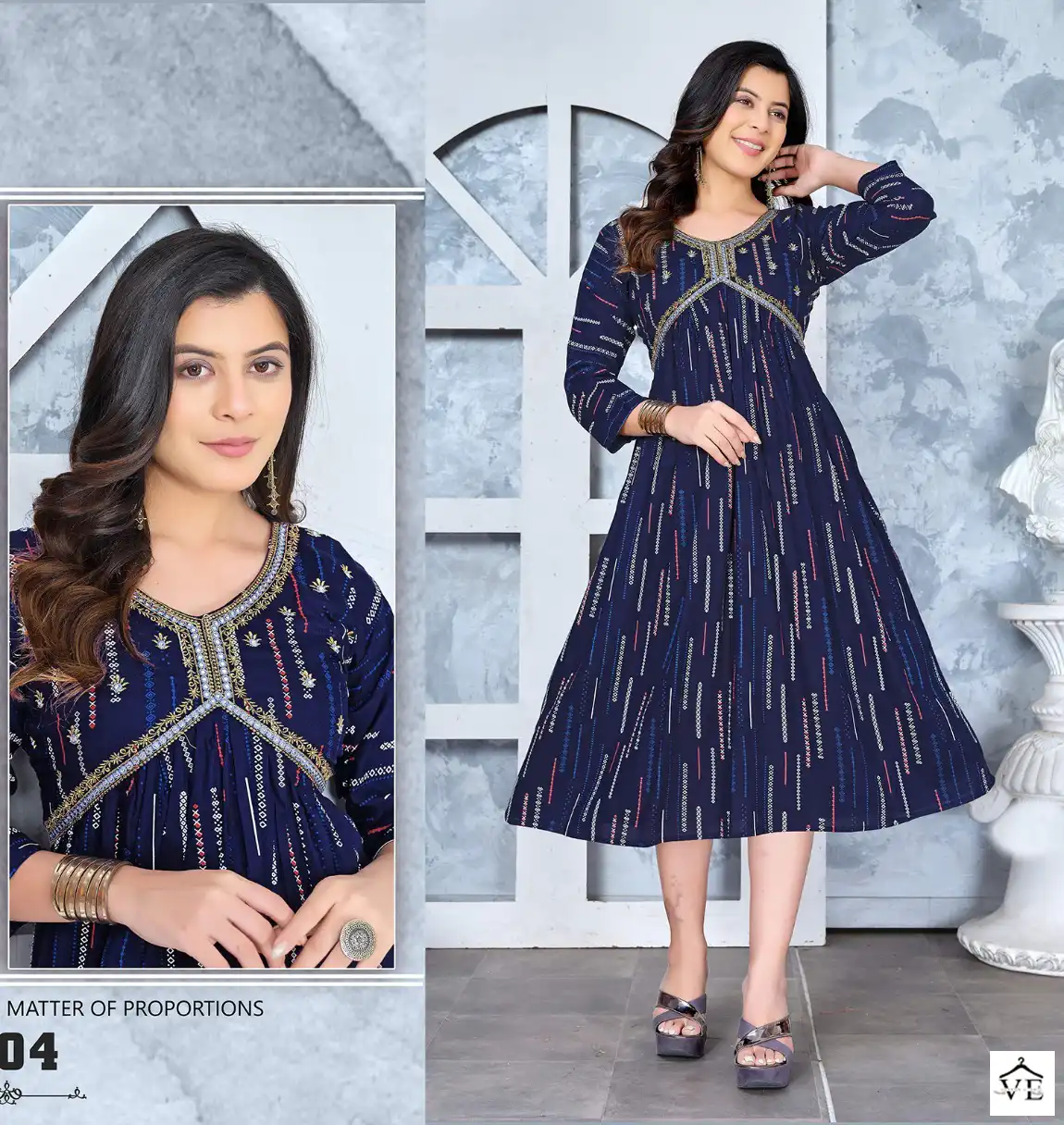 VE Golden Angel Beauty 14 Kg Rayon Wholesale Aaliya Cut Flared Kurta Catalog — Wholesale Kurtis, MPA wholesale from Surat - Gallery Image 5
