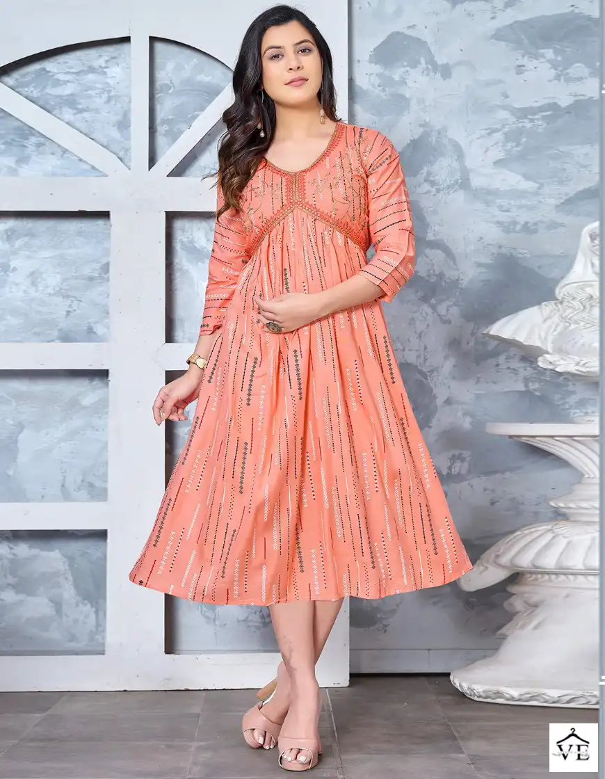 VE Golden Angel Beauty 14 Kg Rayon Wholesale Aaliya Cut Flared Kurta Catalog — Wholesale Kurtis, MPA wholesale from Surat — view 1