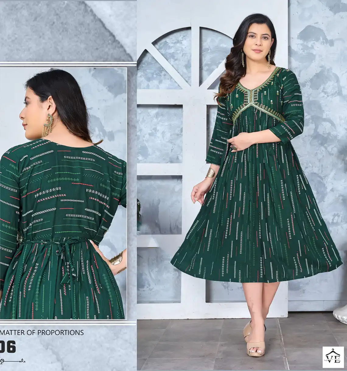 VE Golden Angel Beauty 14 Kg Rayon Wholesale Aaliya Cut Flared Kurta Catalog — Wholesale Kurtis, MPA wholesale from Surat - Gallery Image 6