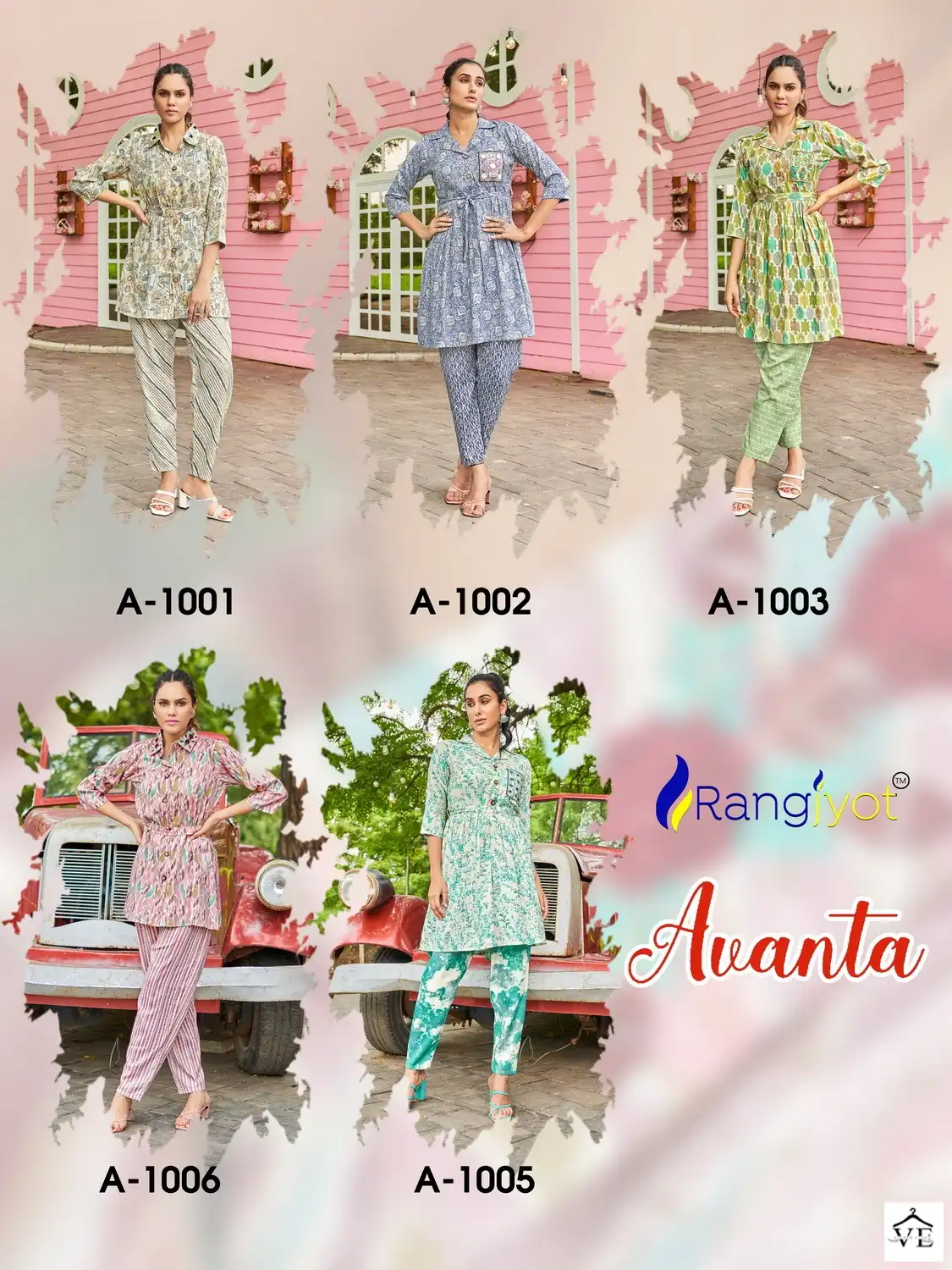 Rangjyot Avanta Vol-1 Premium Capsule Wholesale Co-Ord Set Catalog — Wholesale Kurtis, MPA wholesale from Surat — view 5
