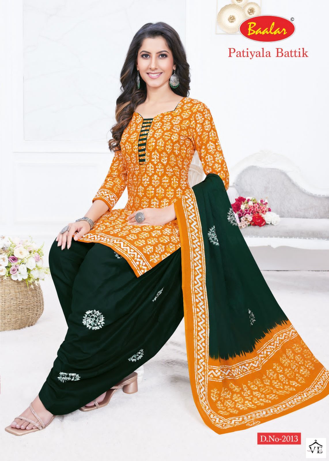 Baalar Patiyala Battik Vol 2 Pure Cotton Wholesale Salwar Suit Catalog — Wholesale Salwar Suits, MPA wholesale from Surat - Gallery Image 11
