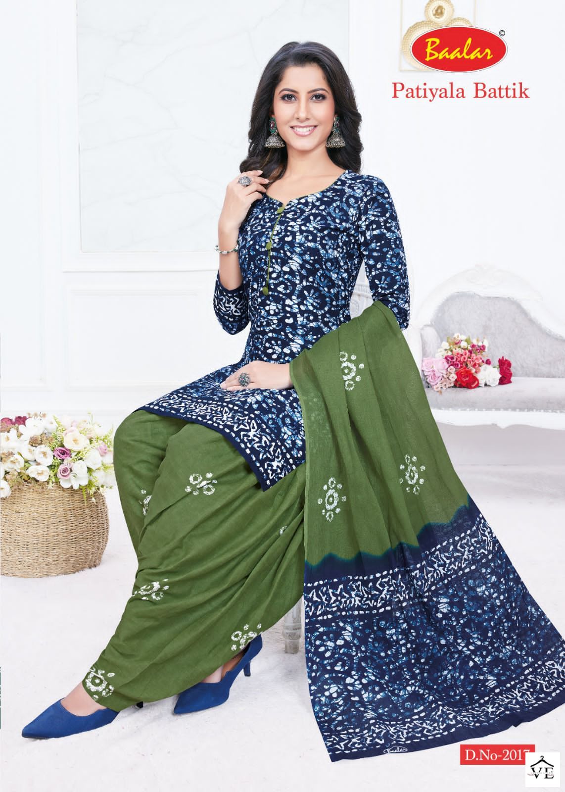 Baalar Patiyala Battik Vol 2 Pure Cotton Wholesale Salwar Suit Catalog — Wholesale Salwar Suits, MPA wholesale from Surat - Gallery Image 12