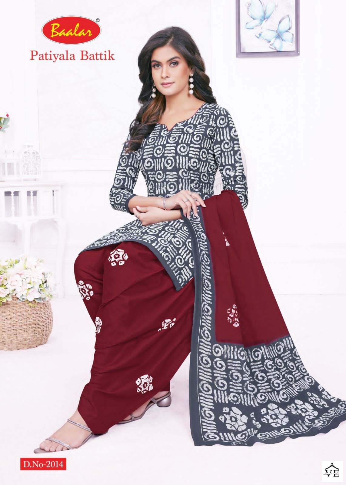 Baalar Patiyala Battik Vol 2 Pure Cotton Wholesale Salwar Suit Catalog — Wholesale Salwar Suits, MPA wholesale from Surat - Gallery Image 3