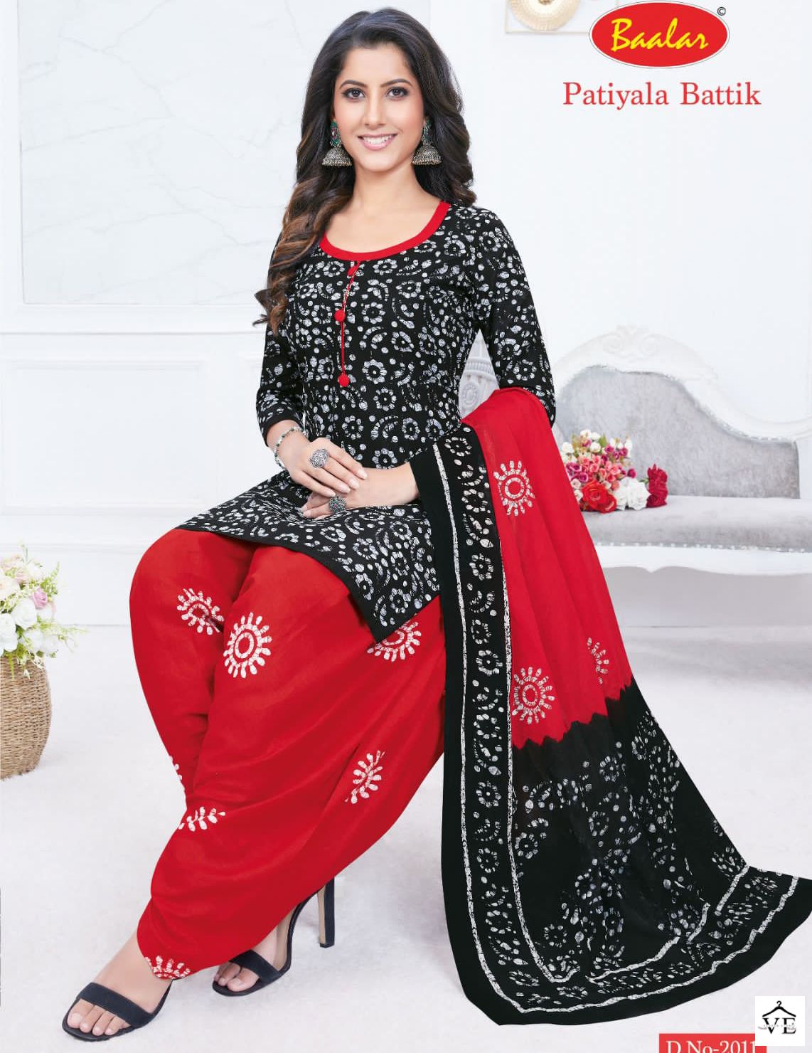 Baalar Patiyala Battik Vol 2 Pure Cotton Wholesale Salwar Suit Catalog — Wholesale Salwar Suits, MPA wholesale from Surat — view 1