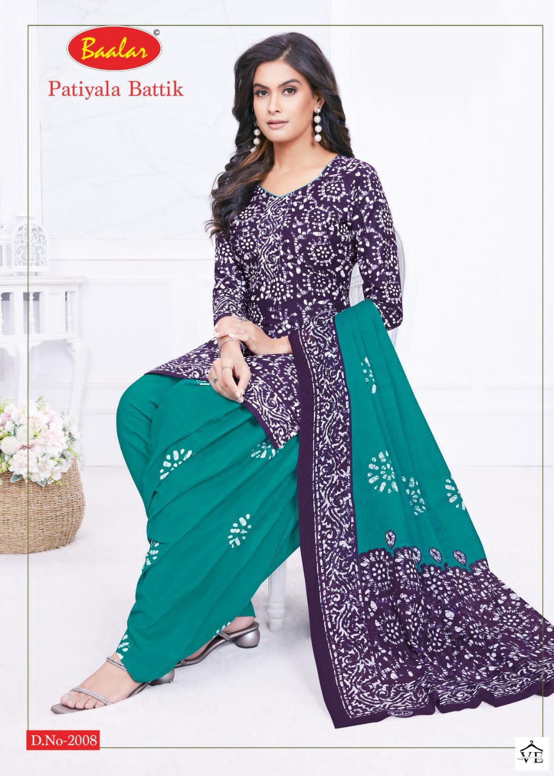 Baalar Patiyala Battik Vol 2 Pure Cotton Wholesale Salwar Suit Catalog — Wholesale Salwar Suits, MPA wholesale from Surat - Gallery Image 7