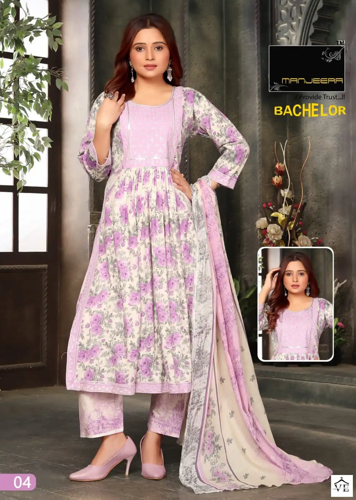 Bachelor Nayra Two Tone Print Wholesale Readymade Suit Catalog — Wholesale Salwar Suits, MPA wholesale from Surat - Gallery Image 6