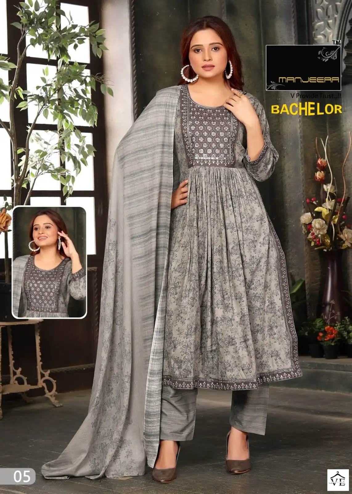 Bachelor Nayra Two Tone Print Wholesale Readymade Suit Catalog — Wholesale Salwar Suits, MPA wholesale from Surat - Gallery Image 7