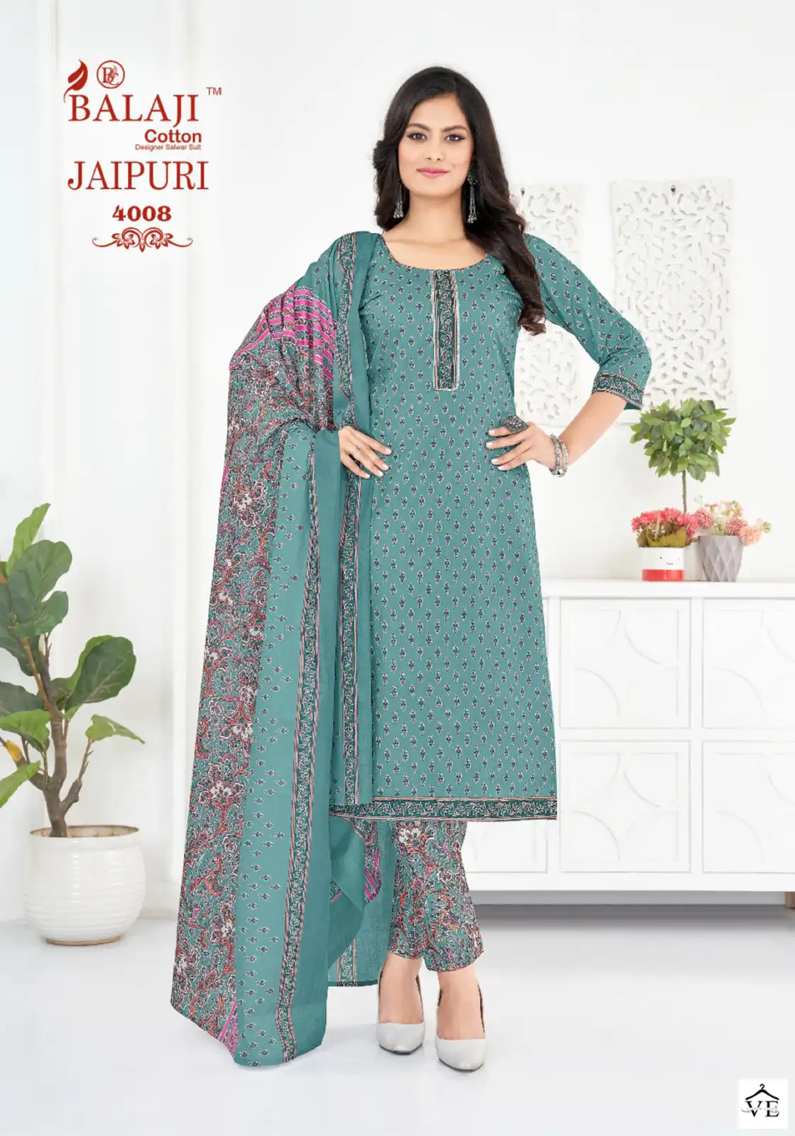 Balaji Jaipuri Vol 4 Cotton Wholesale Readymade Salwar Suit Catalog — Wholesale Salwar Suits, MPA wholesale from Surat - Gallery Image 9