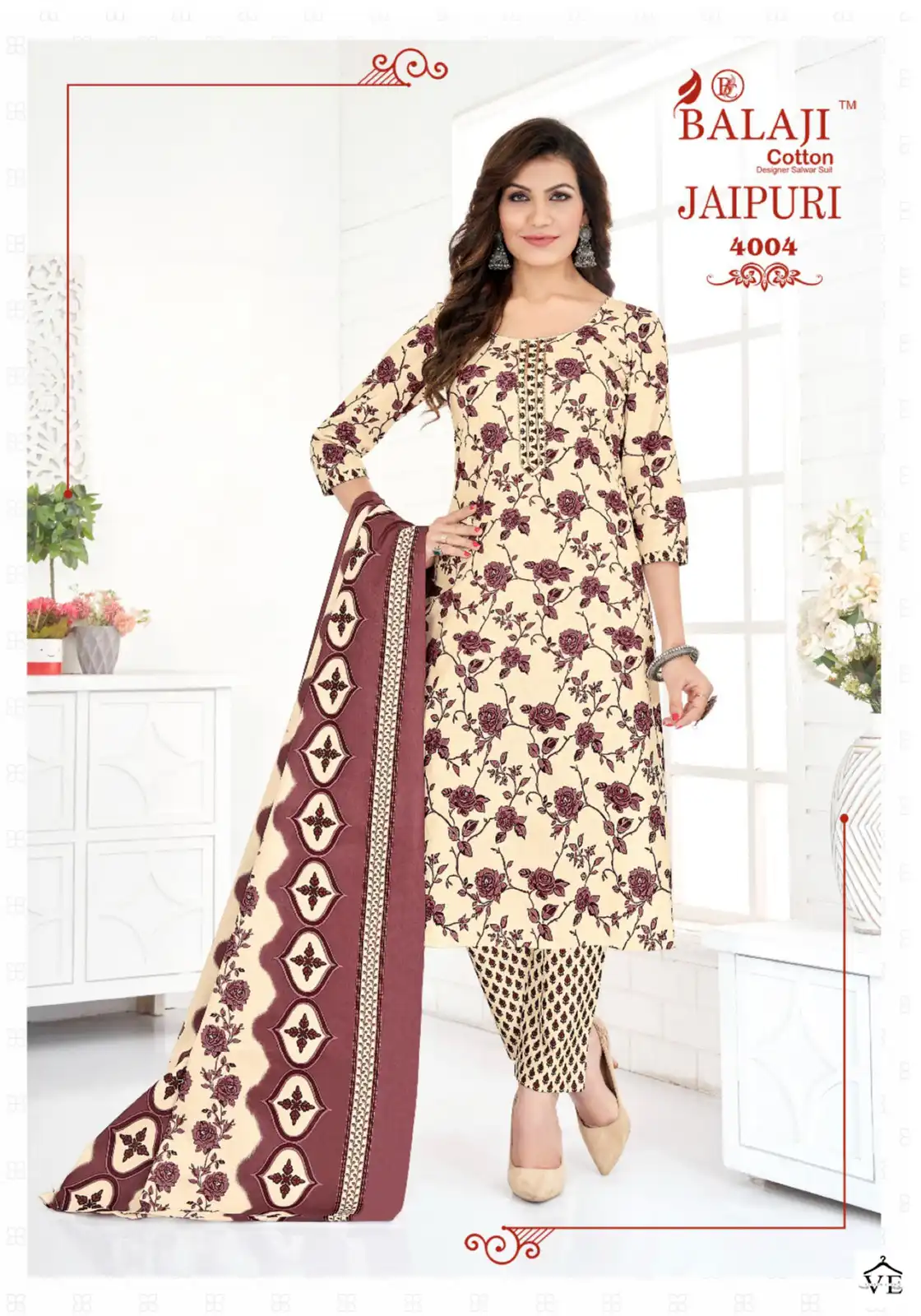Balaji Jaipuri Vol 4 Cotton Wholesale Readymade Salwar Suit Catalog — Wholesale Salwar Suits, MPA wholesale from Surat - Gallery Image 4