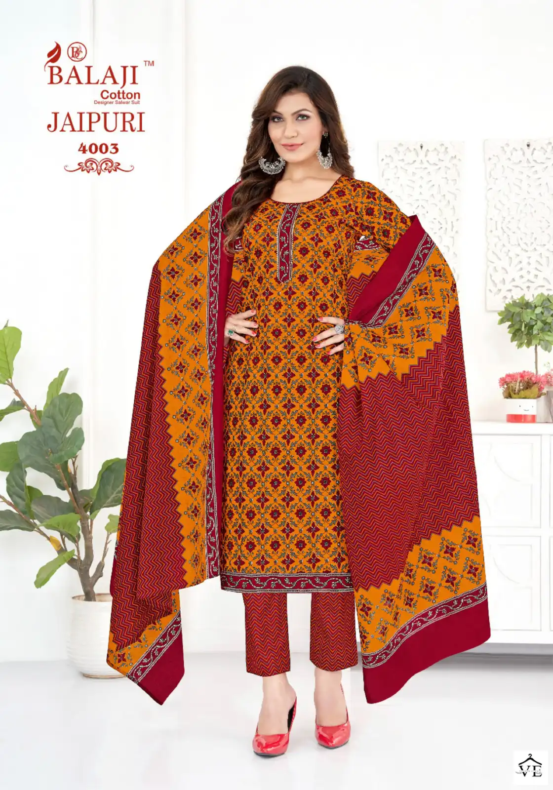 Balaji Jaipuri Vol 4 Cotton Wholesale Readymade Salwar Suit Catalog — Wholesale Salwar Suits, MPA wholesale from Surat - Gallery Image 5