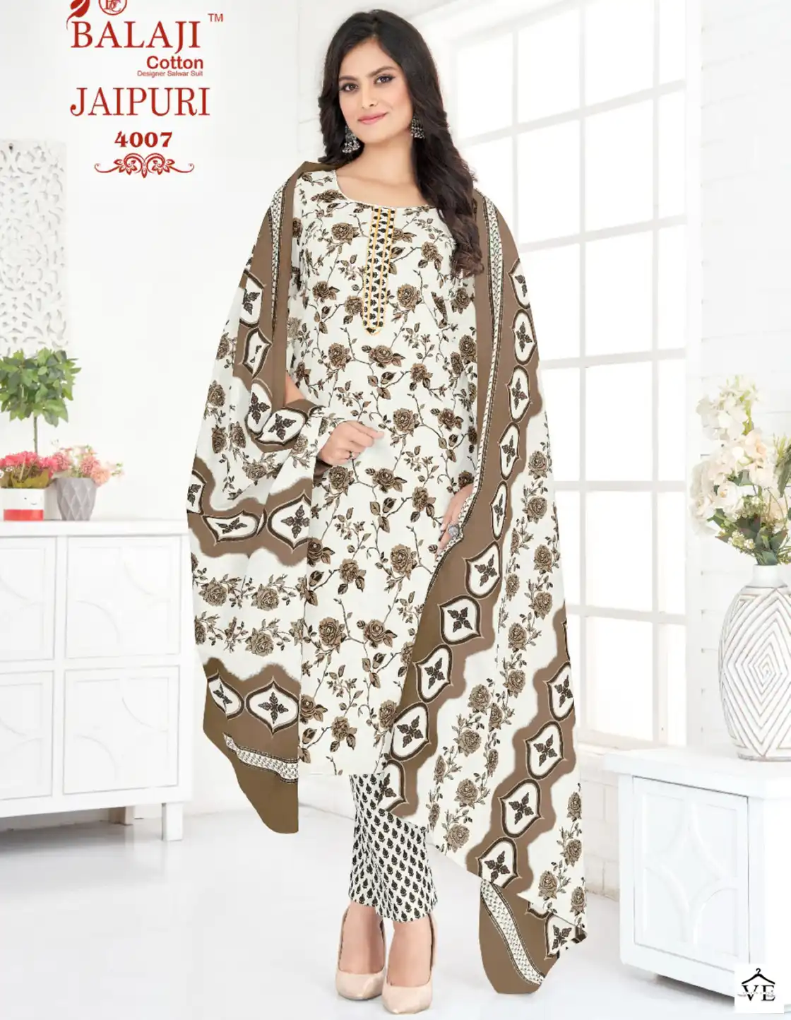 Balaji Jaipuri Vol 4 Cotton Wholesale Readymade Salwar Suit Catalog — Wholesale Salwar Suits, MPA wholesale from Surat — view 1
