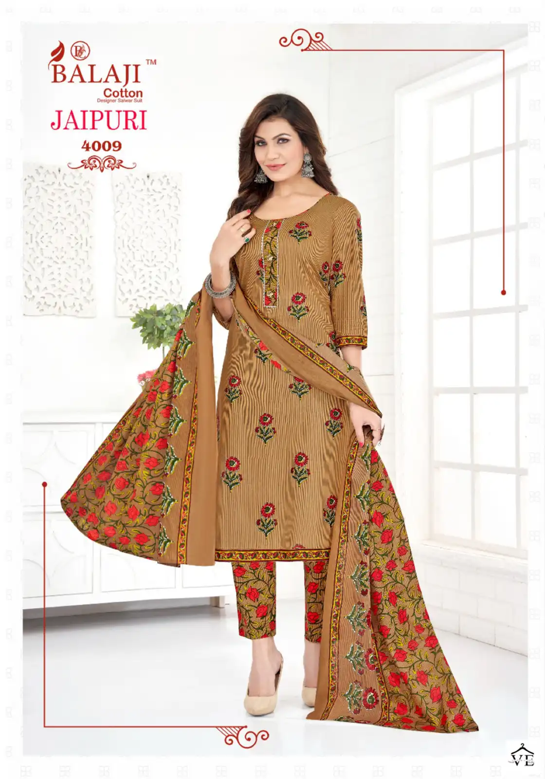 Balaji Jaipuri Vol 4 Cotton Wholesale Readymade Salwar Suit Catalog — Wholesale Salwar Suits, MPA wholesale from Surat - Gallery Image 8
