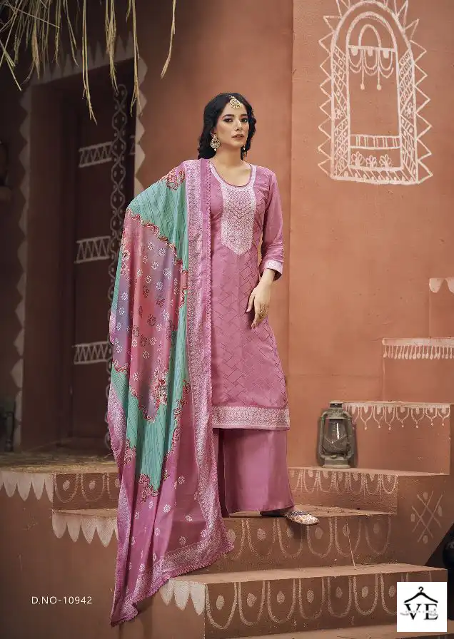 Panch Ratna Banno Pure Muslin Jacquard Wholesale Salwar Suit Catalog — Wholesale Salwar Suits, MPA wholesale from Surat - Gallery Image 5