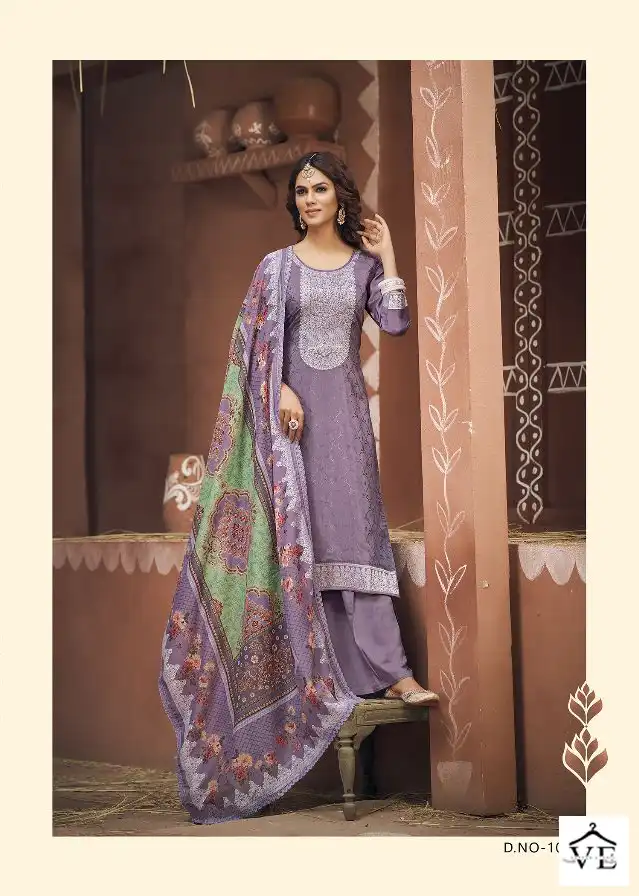 Panch Ratna Banno Pure Muslin Jacquard Wholesale Salwar Suit Catalog — Wholesale Salwar Suits, MPA wholesale from Surat — view 6