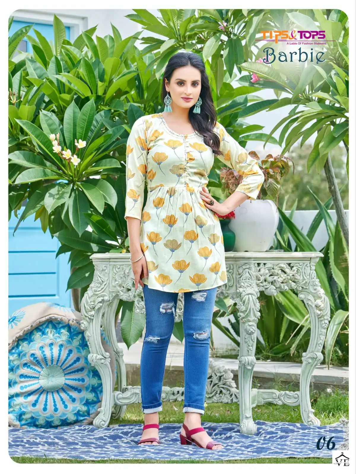 Tips And Tops Barbie Rayon Wholesale Kurtis Catalog — Wholesale Kurtis, MPA wholesale from Surat - Gallery Image 2