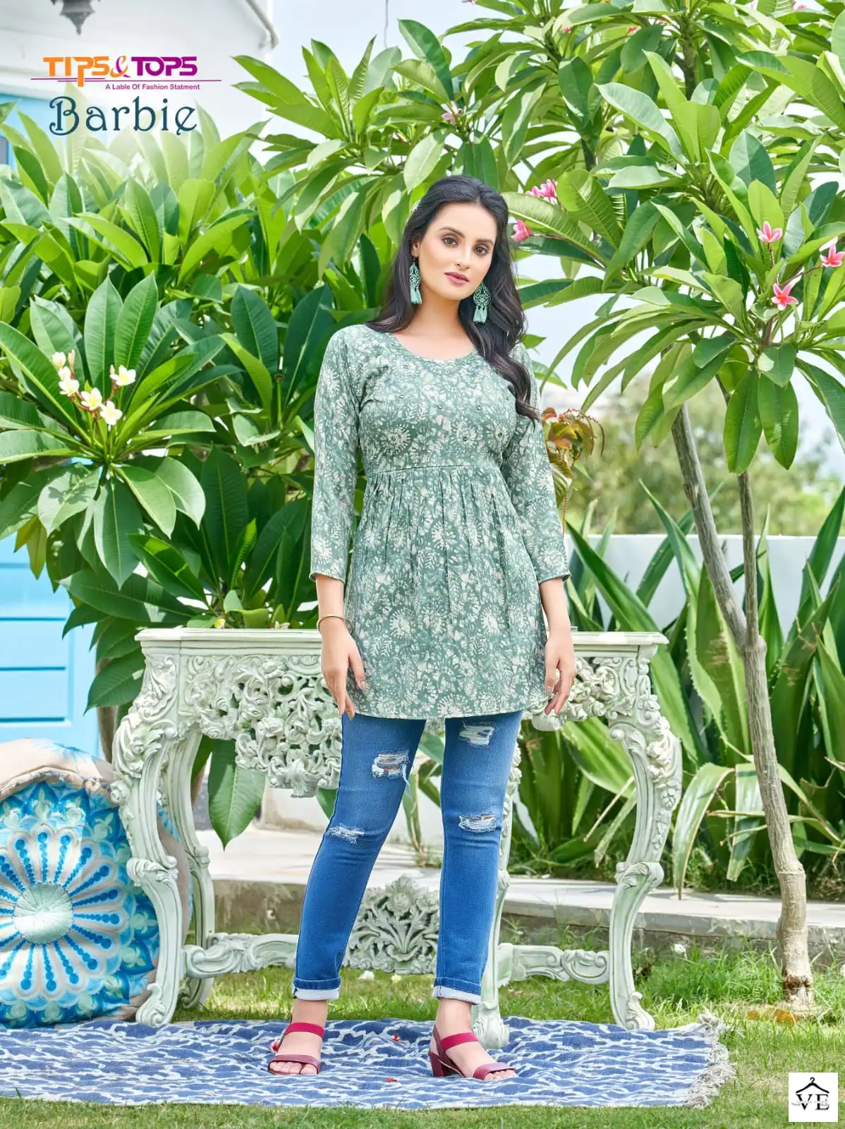 Tips And Tops Barbie Rayon Wholesale Kurtis Catalog — Wholesale Kurtis, MPA wholesale from Surat - Gallery Image 3