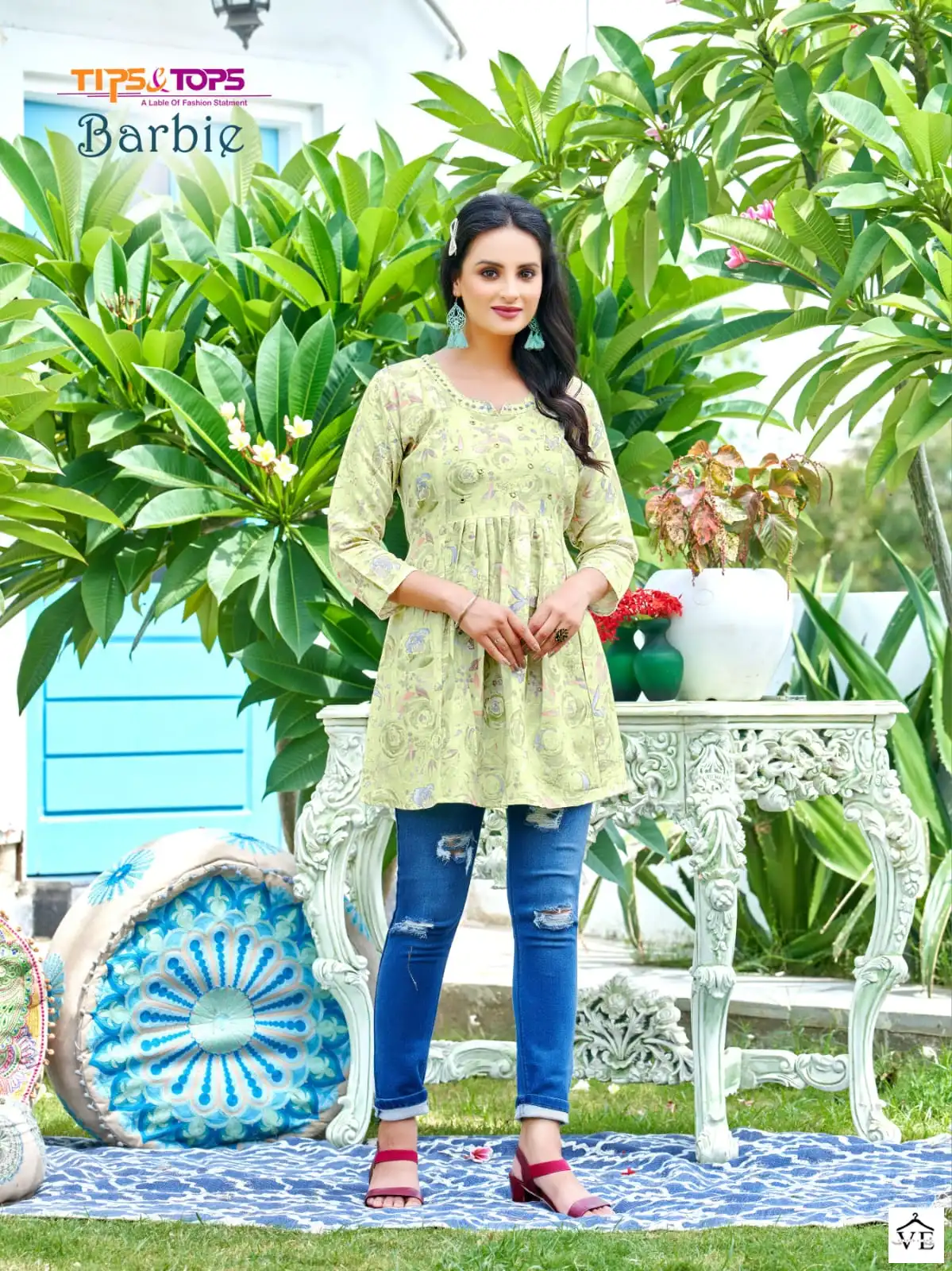 Tips And Tops Barbie Rayon Wholesale Kurtis Catalog — Wholesale Kurtis, MPA wholesale from Surat - Gallery Image 4