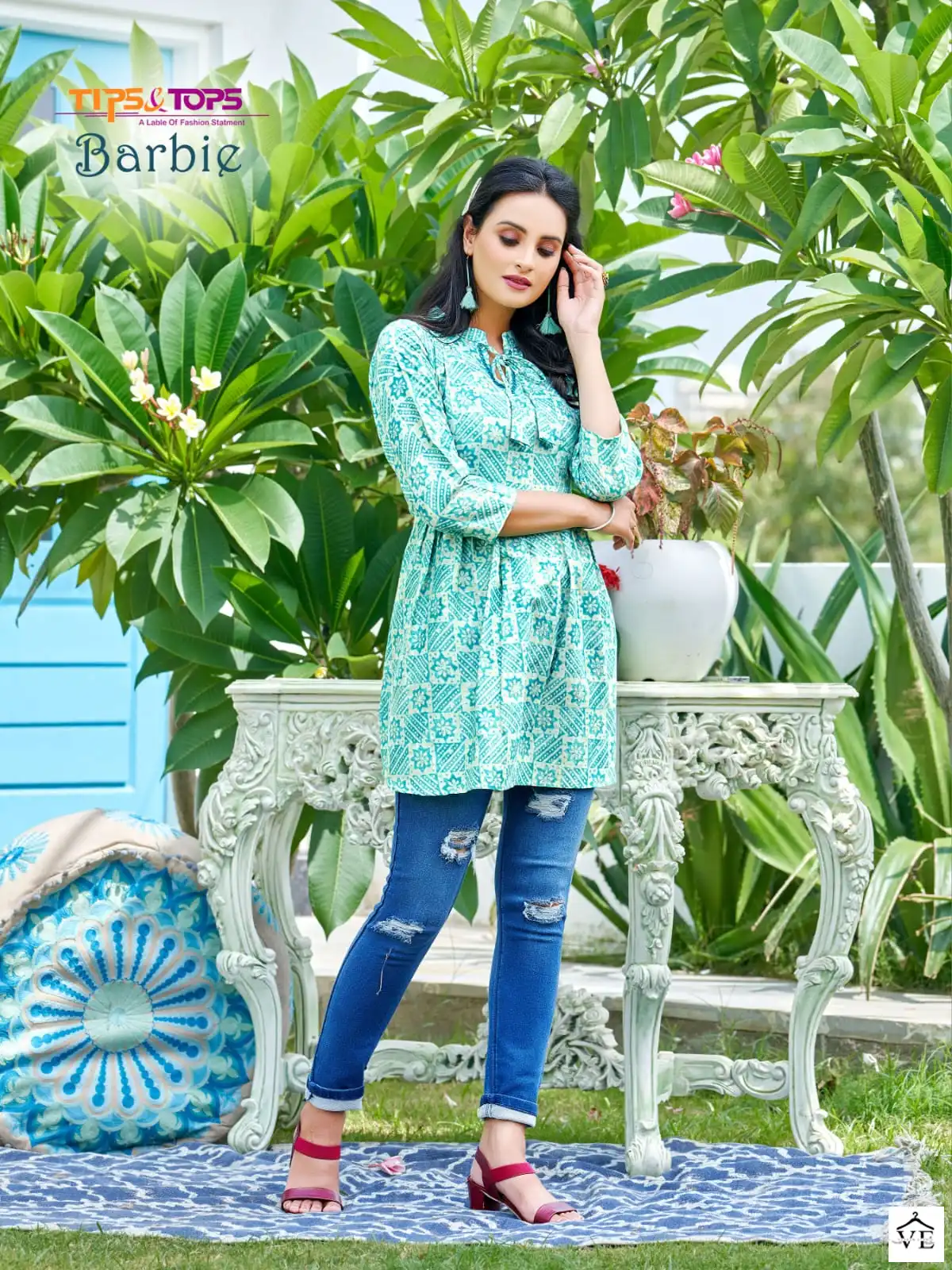Tips And Tops Barbie Rayon Wholesale Kurtis Catalog — Wholesale Kurtis, MPA wholesale from Surat - Gallery Image 5