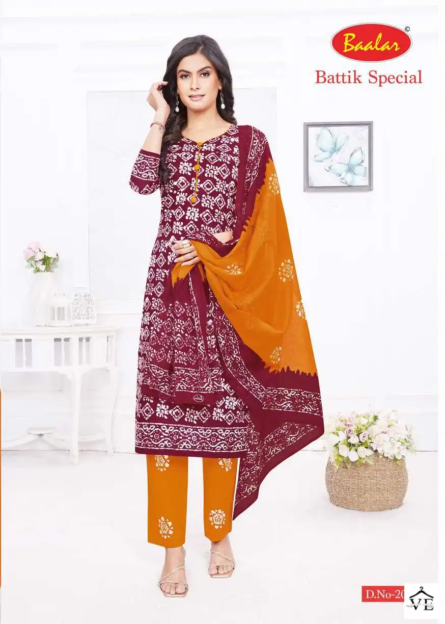 Baalar Batik Special Pent Vol 2 Cotton Wholesale Regular Wear Readymade Salwar Suit Catalog — Wholesale Salwar Suits, MPA wholesale from Surat - Gallery Image 2