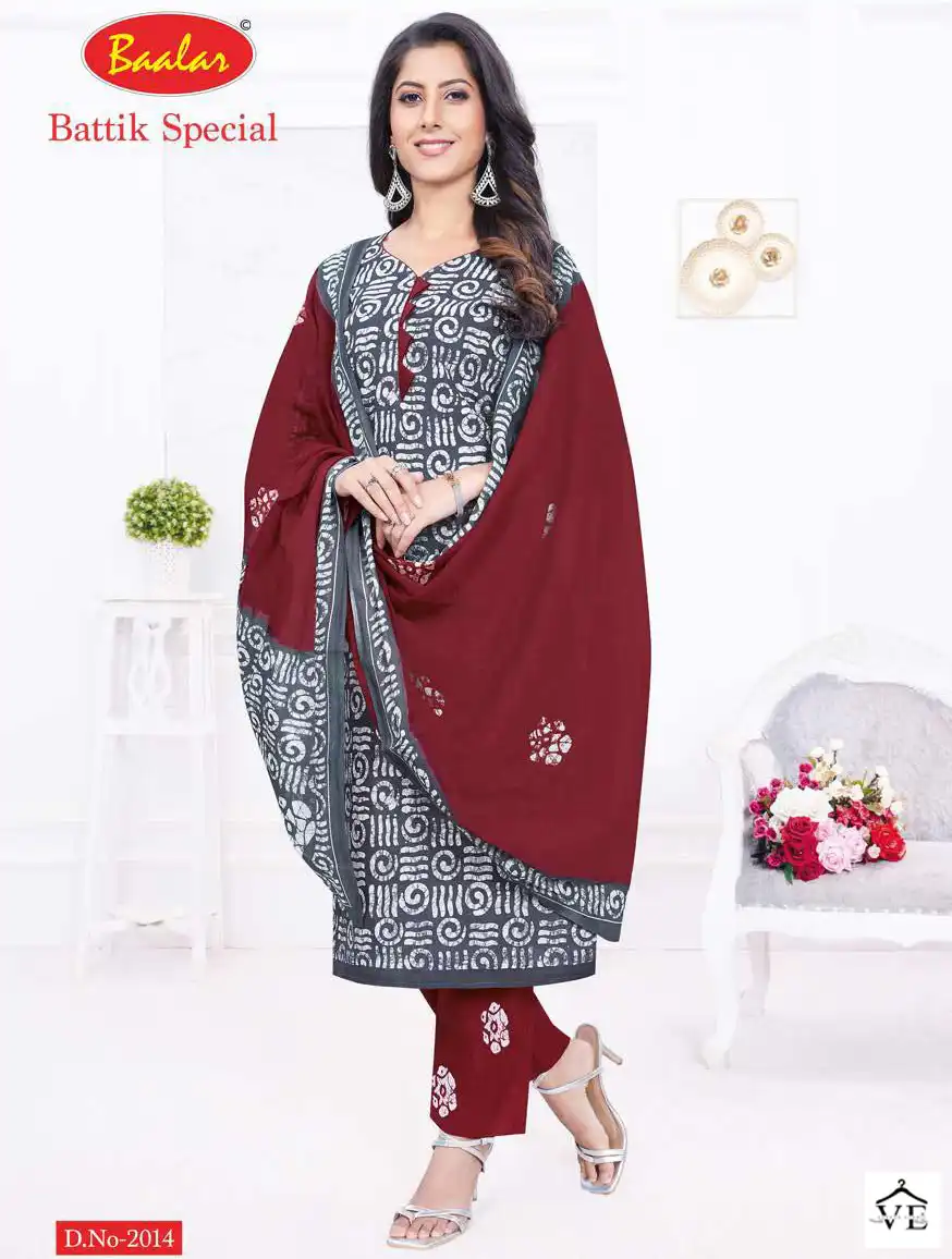 Baalar Batik Special Pent Vol 2 Cotton Wholesale Regular Wear Readymade Salwar Suit Catalog — Wholesale Salwar Suits, MPA wholesale from Surat — view 1