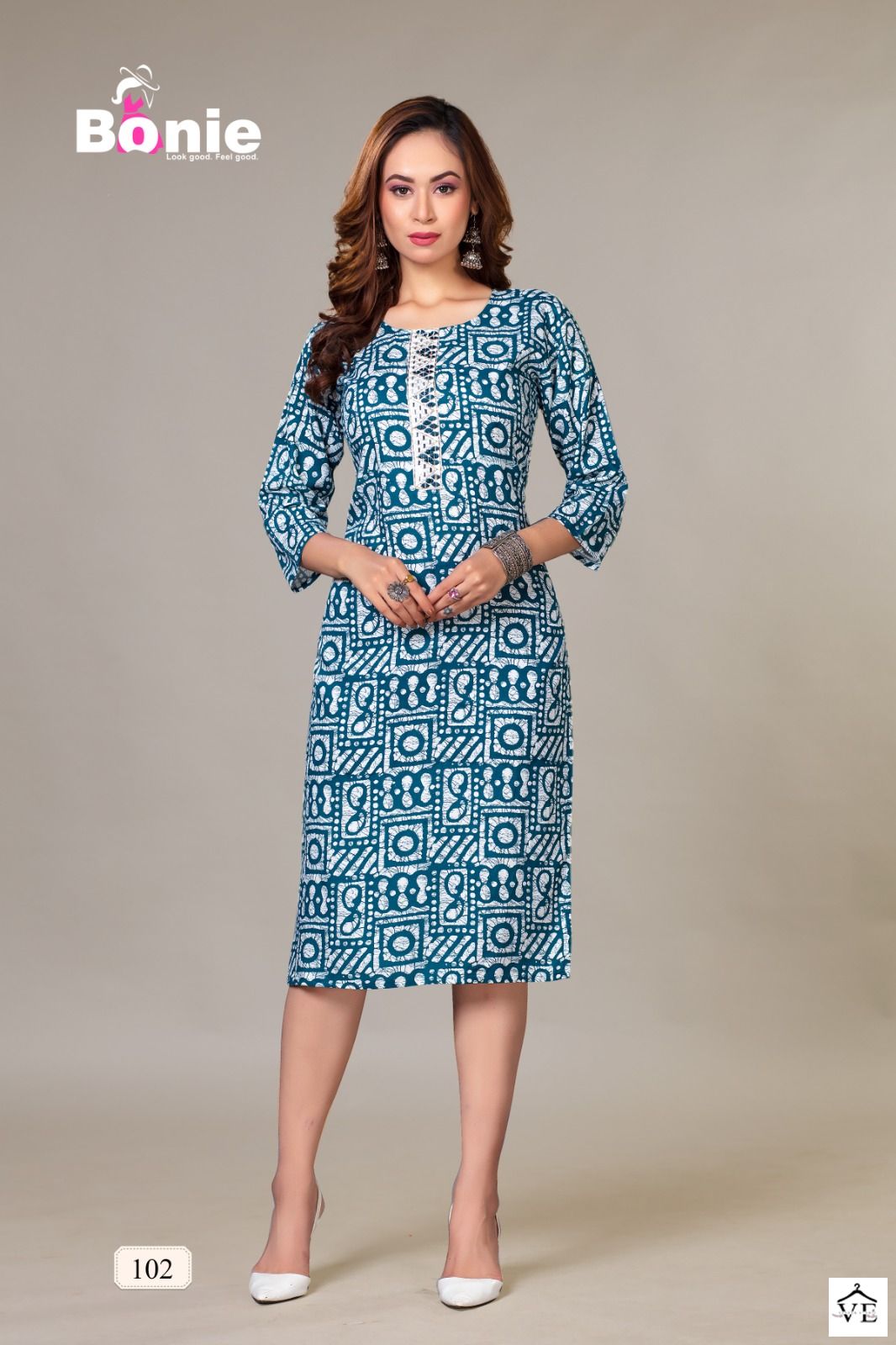 Bonie Battik Rayon 14Kg Wholesale Kurti Catalog — Wholesale Kurtis, bonie wholesale from Surat - Gallery Image 3