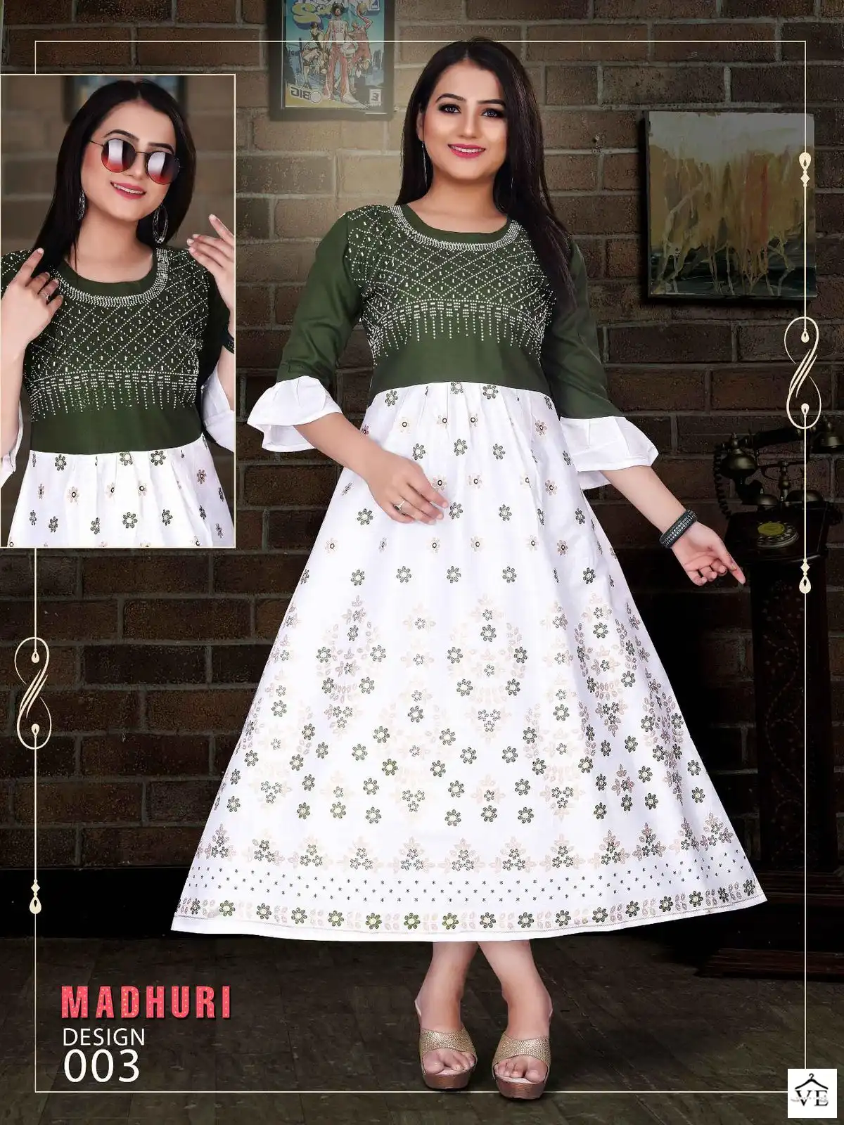 VE Beauty Queen Madhuri Vol 1 Rayon Wholesale Kurti Catalog — Wholesale Kurtis, MPA wholesale from Surat - Gallery Image 7