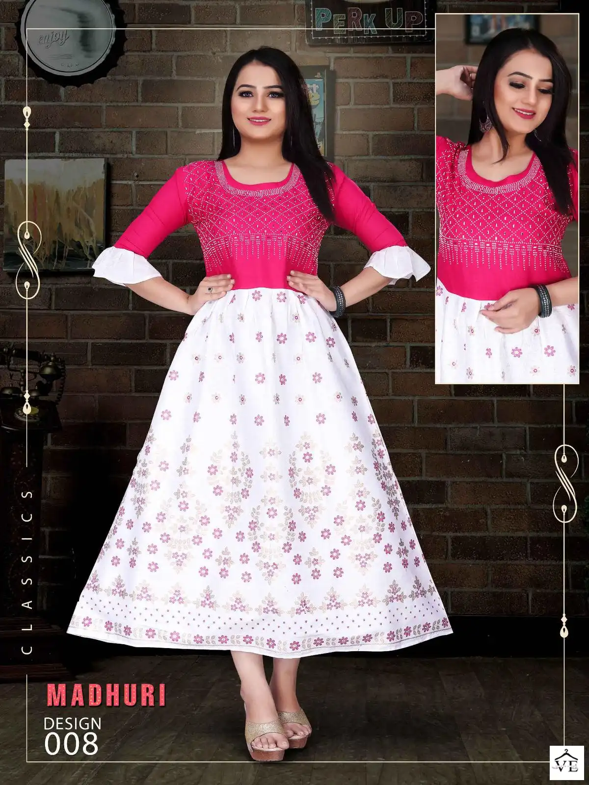 VE Beauty Queen Madhuri Vol 1 Rayon Wholesale Kurti Catalog — Wholesale Kurtis, MPA wholesale from Surat - Gallery Image 3