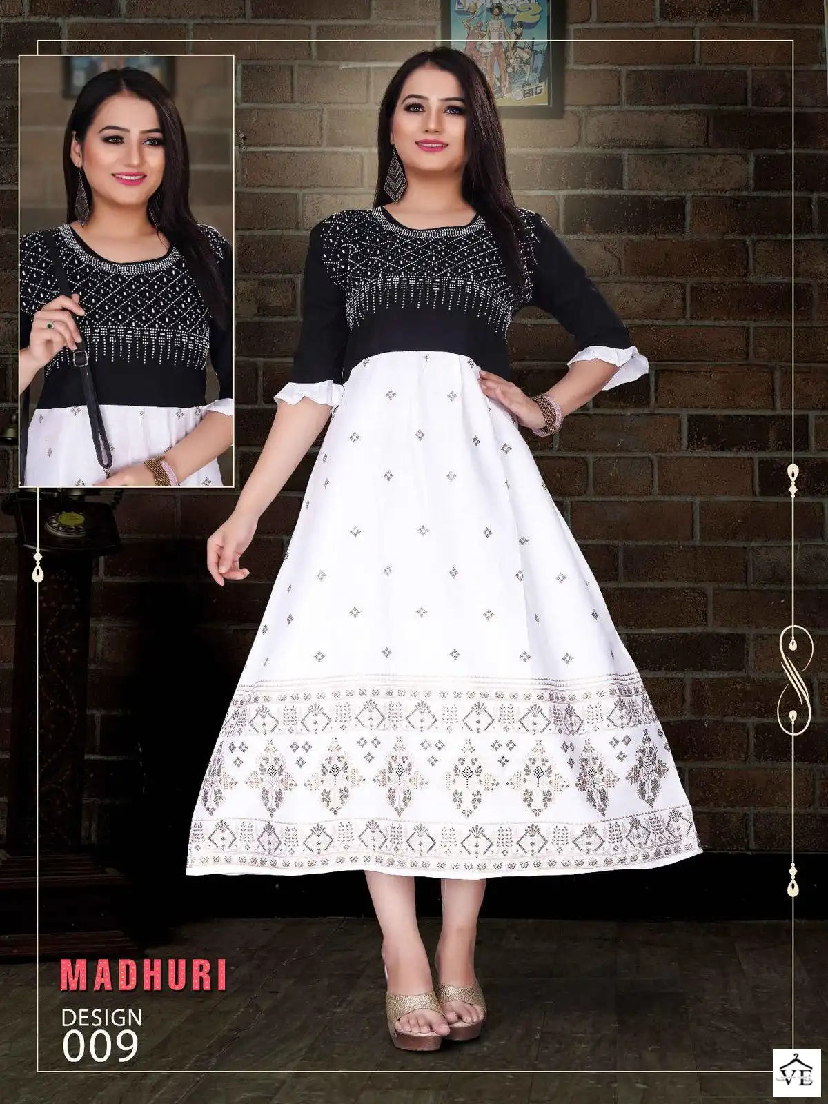VE Beauty Queen Madhuri Vol 1 Rayon Wholesale Kurti Catalog — Wholesale Kurtis, MPA wholesale from Surat - Gallery Image 4