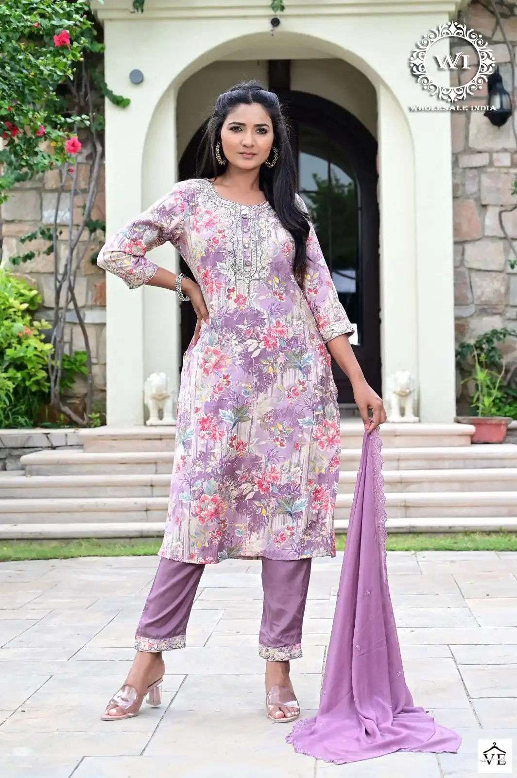 VE Bhargavi Pure Muslin Wholesale Readymade Suit Catalog — Wholesale Salwar Suits, MPA wholesale from Surat — view 2