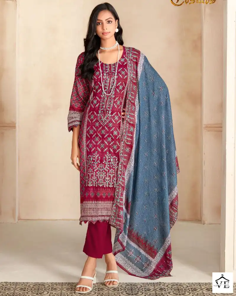 Cosmos Bin Saeed Vol 1 Cotton Wholesale Pakistani Salwar Suit Catalog — Wholesale Salwar Suits, MPA wholesale from Surat — view 1