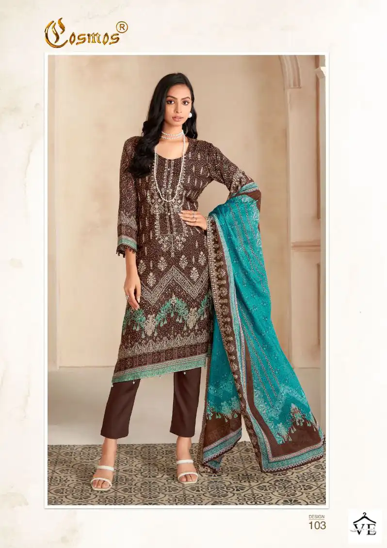 Cosmos Bin Saeed Vol 1 Cotton Wholesale Pakistani Salwar Suit Catalog — Wholesale Salwar Suits, MPA wholesale from Surat - Gallery Image 2