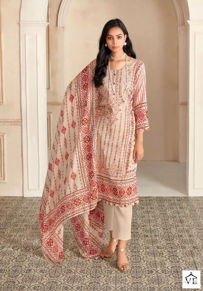 Cosmos Bin Saeed Vol 1 Cotton Wholesale Pakistani Salwar Suit Catalog — Wholesale Salwar Suits, MPA wholesale from Surat - Gallery Image 6