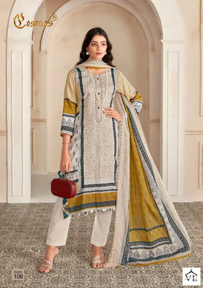 Cosmos Bin Saeed Vol 1 Cotton Wholesale Pakistani Salwar Suit Catalog — Wholesale Salwar Suits, MPA wholesale from Surat - Gallery Image 8