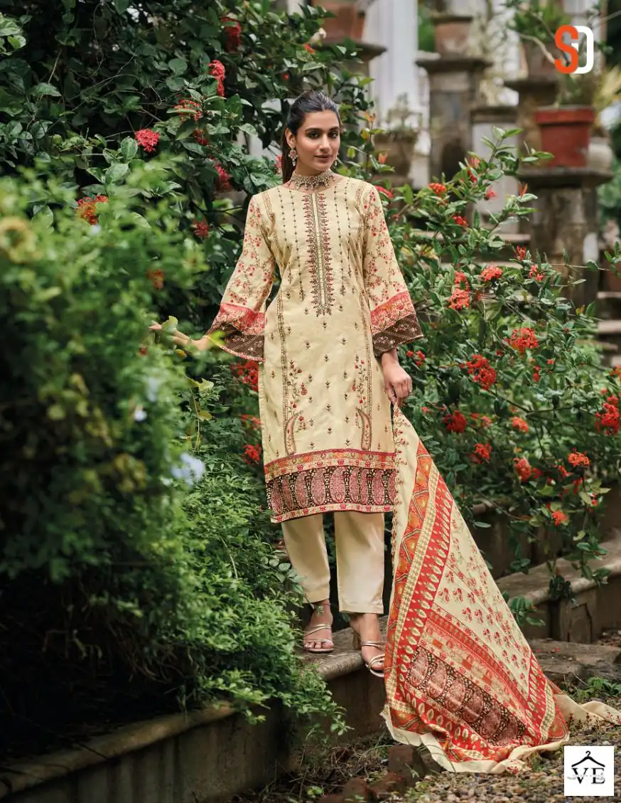 Sharaddha Bin Saeed Vol-5 Pure Cotton Wholesale Pakistani Suit Catalog — Wholesale Salwar Suits, MPA wholesale from Surat - Gallery Image 2