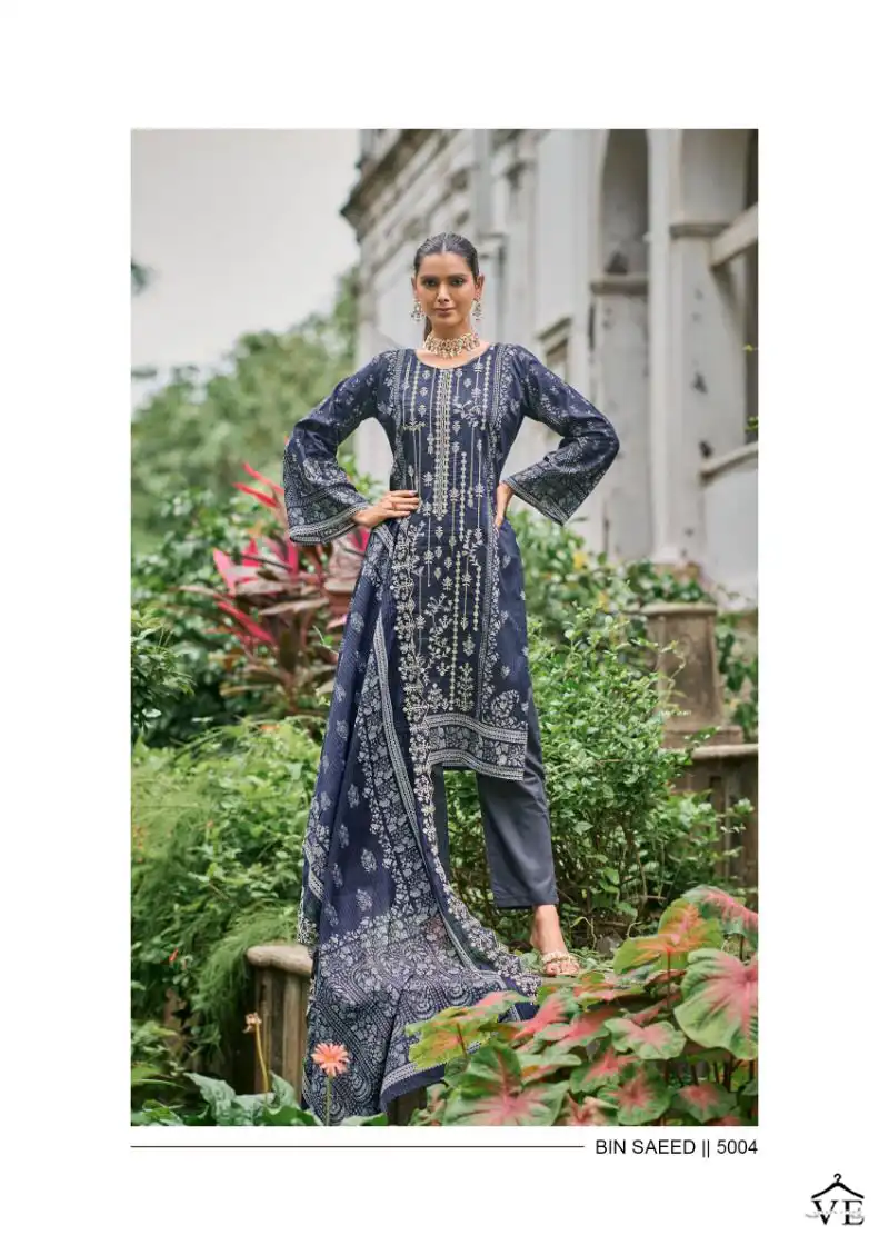 Sharaddha Bin Saeed Vol-5 Pure Cotton Wholesale Pakistani Suit Catalog — Wholesale Salwar Suits, MPA wholesale from Surat - Gallery Image 4