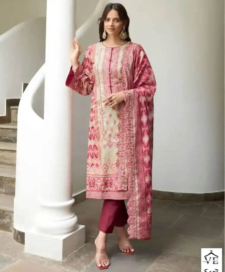 Shree Fabs Bin Saeed Lawn Collection Vol 7 Pure Lawn Wholesale Pakistani Suit Catalog — Wholesale Salwar Suits, MPA wholesale from Surat — view 1