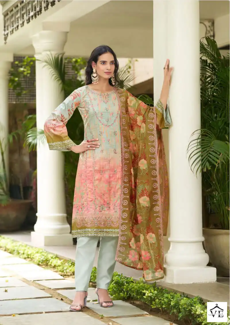 Shree Fabs Bin Saeed Lawn Collection Vol 7 Pure Lawn Wholesale Pakistani Suit Catalog — Wholesale Salwar Suits, MPA wholesale from Surat - Gallery Image 6