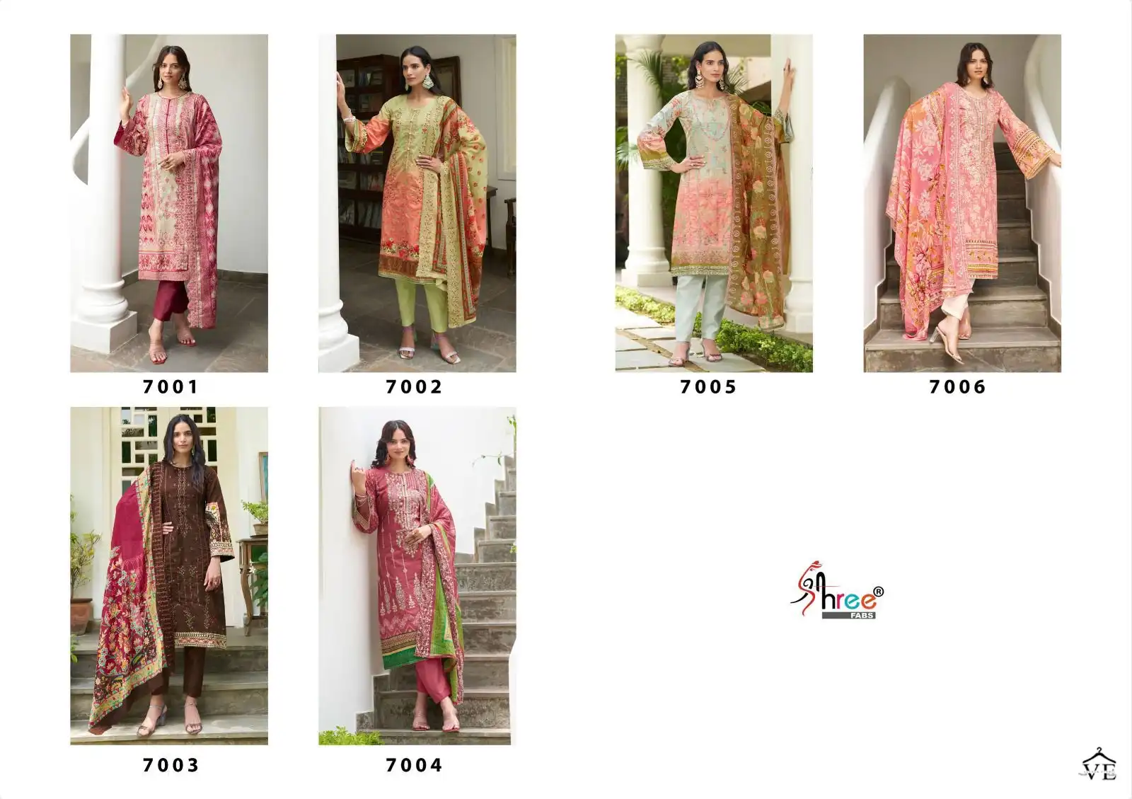 Shree Fabs Bin Saeed Lawn Collection Vol 7 Pure Lawn Wholesale Pakistani Suit Catalog — Wholesale Salwar Suits, MPA wholesale from Surat — view 7