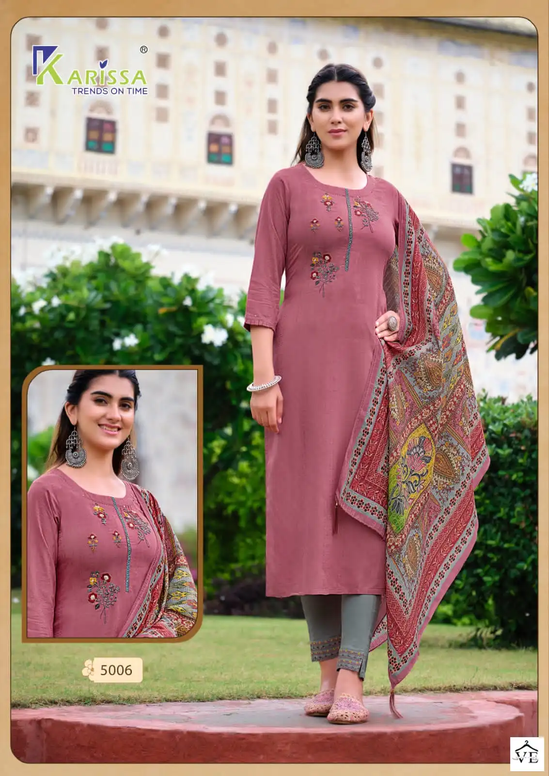 Karissa Bombay Beauty Vol 5 Premium Viscose Rayon Wholesale Readymade Suits Catalog — Wholesale Salwar Suits, Karissa wholesale from Surat - Gallery Image 5