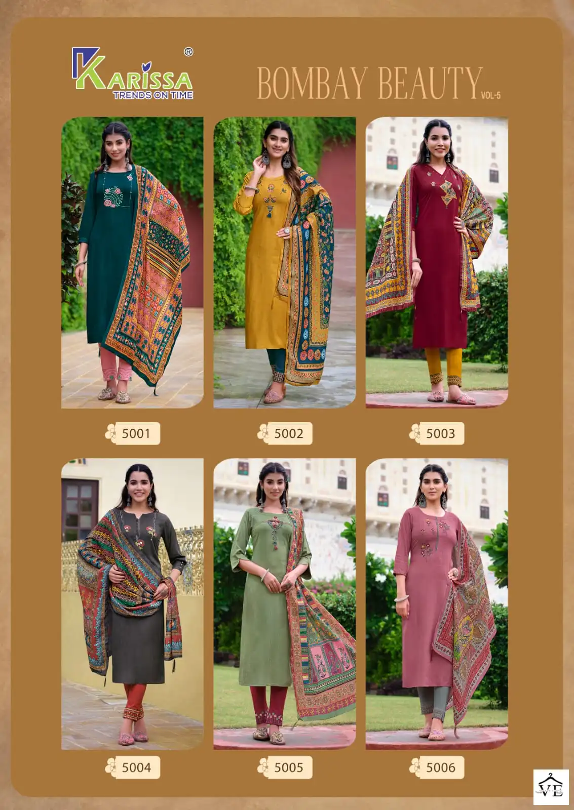 Karissa Bombay Beauty Vol 5 Premium Viscose Rayon Wholesale Readymade Suits Catalog — Wholesale Salwar Suits, Karissa wholesale from Surat — view 7
