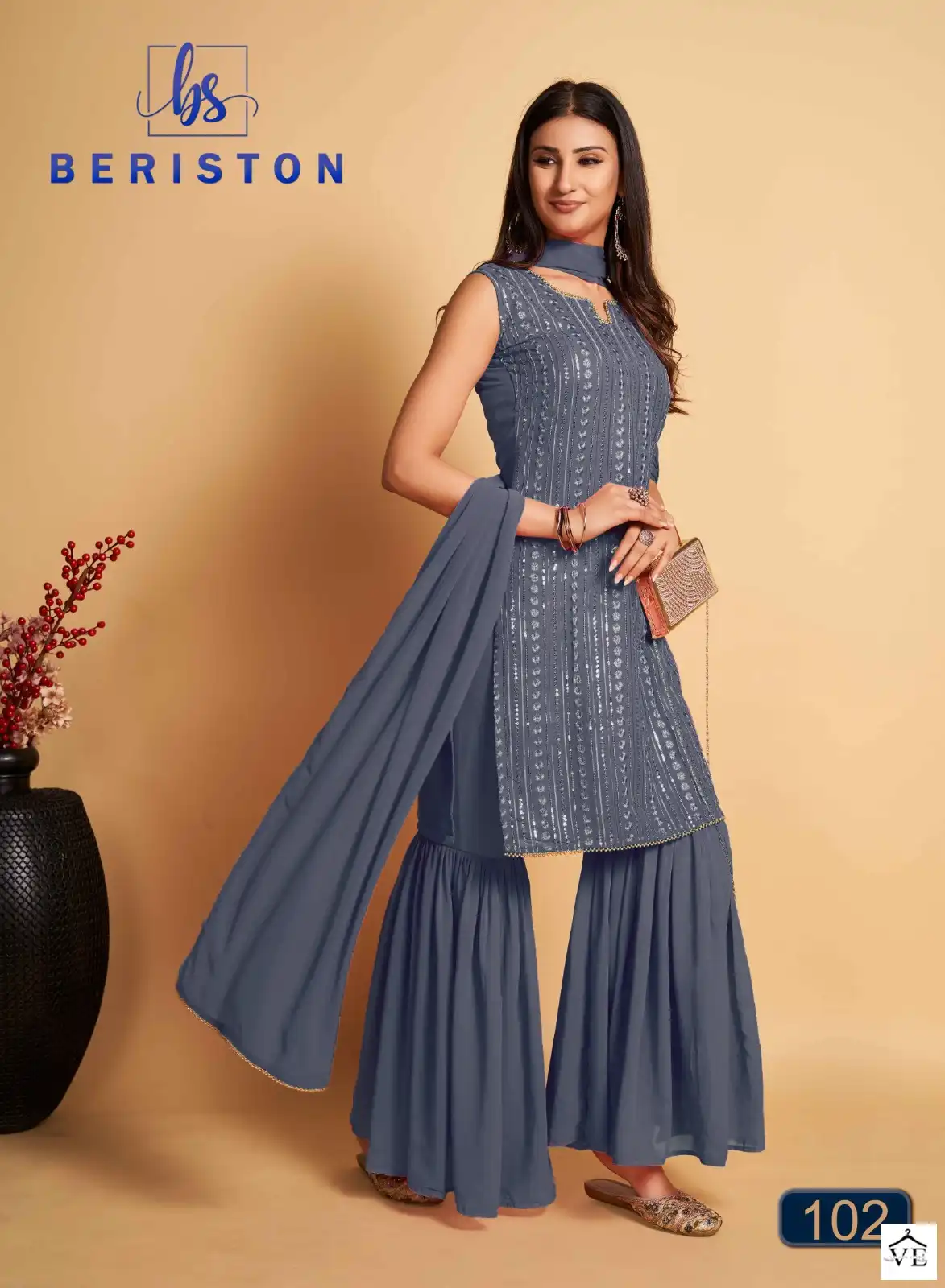 VE BS Vol 1 Georgette Wholesale Readymade Suit Catalog — Wholesale Salwar Suits, MPA wholesale from Surat - Gallery Image 4