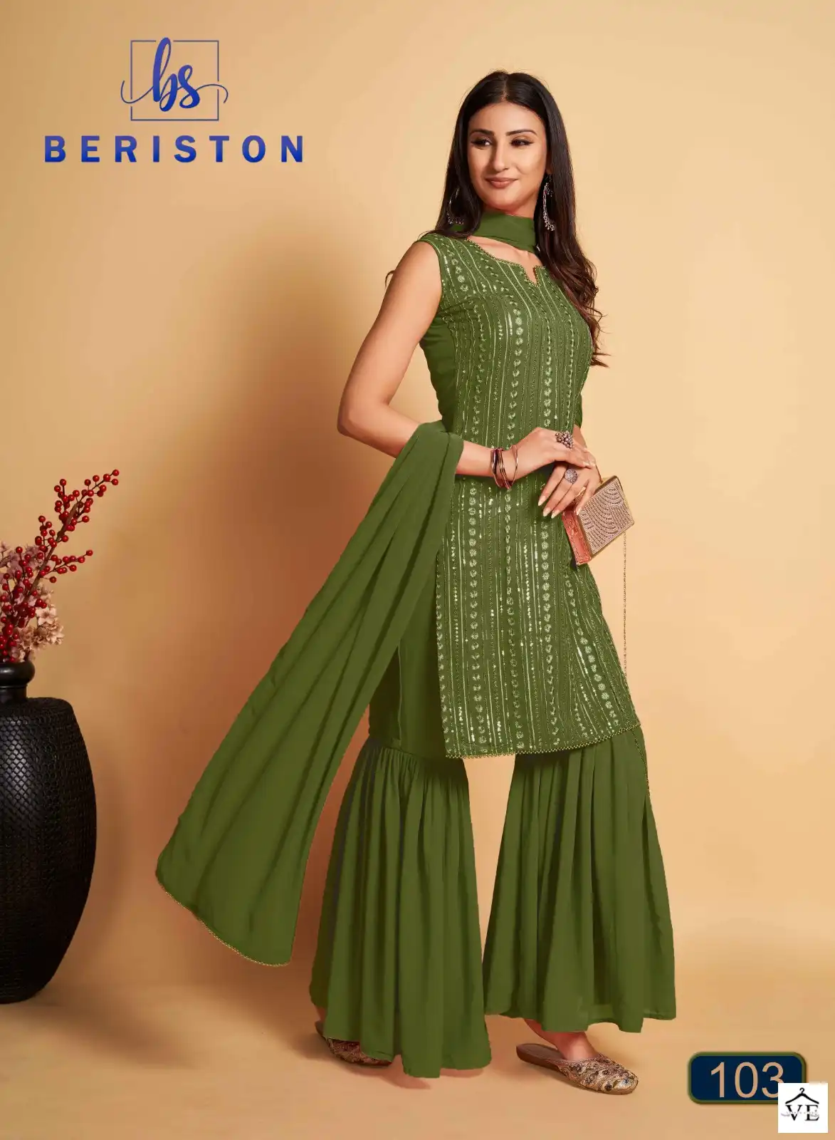 VE BS Vol 1 Georgette Wholesale Readymade Suit Catalog — Wholesale Salwar Suits, MPA wholesale from Surat - Gallery Image 5
