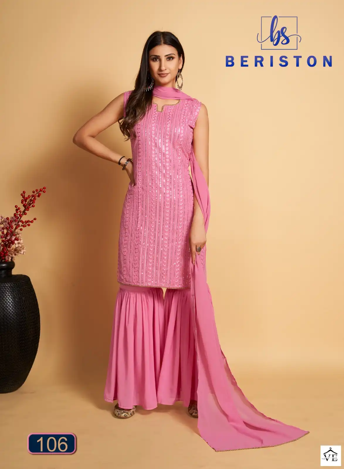 VE BS Vol 1 Georgette Wholesale Readymade Suit Catalog — Wholesale Salwar Suits, MPA wholesale from Surat — view 8